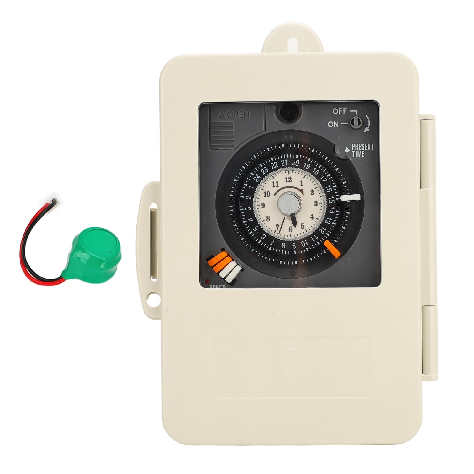 Temporizador Torvex, Temporizador mecánico de segmento programable con 96 pestañas de Encendido y Apagado, Control de iluminación y electrodomésticos para programación Diaria