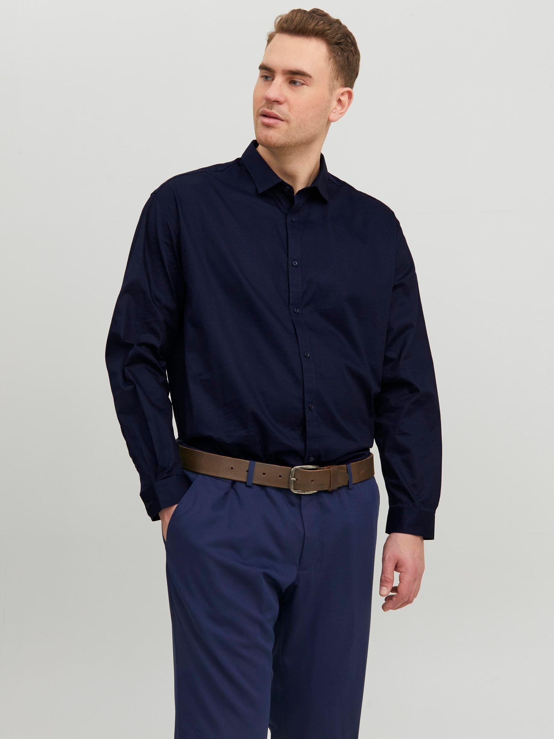 Jack & Jones Jprblacardiff Shirt L/S PS Noos Camicia Uomo (Pacco da 1)