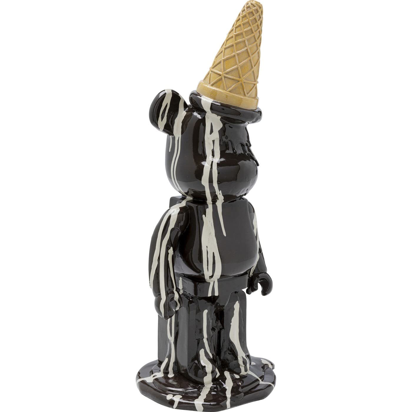 KARE Design figura decorativa Gelato Bear, nero, 40cm, decorazione divertente, motivo orsacchiotto, stile pop art, idea regalo, decorazione cameretta, per giovani, In Piedi