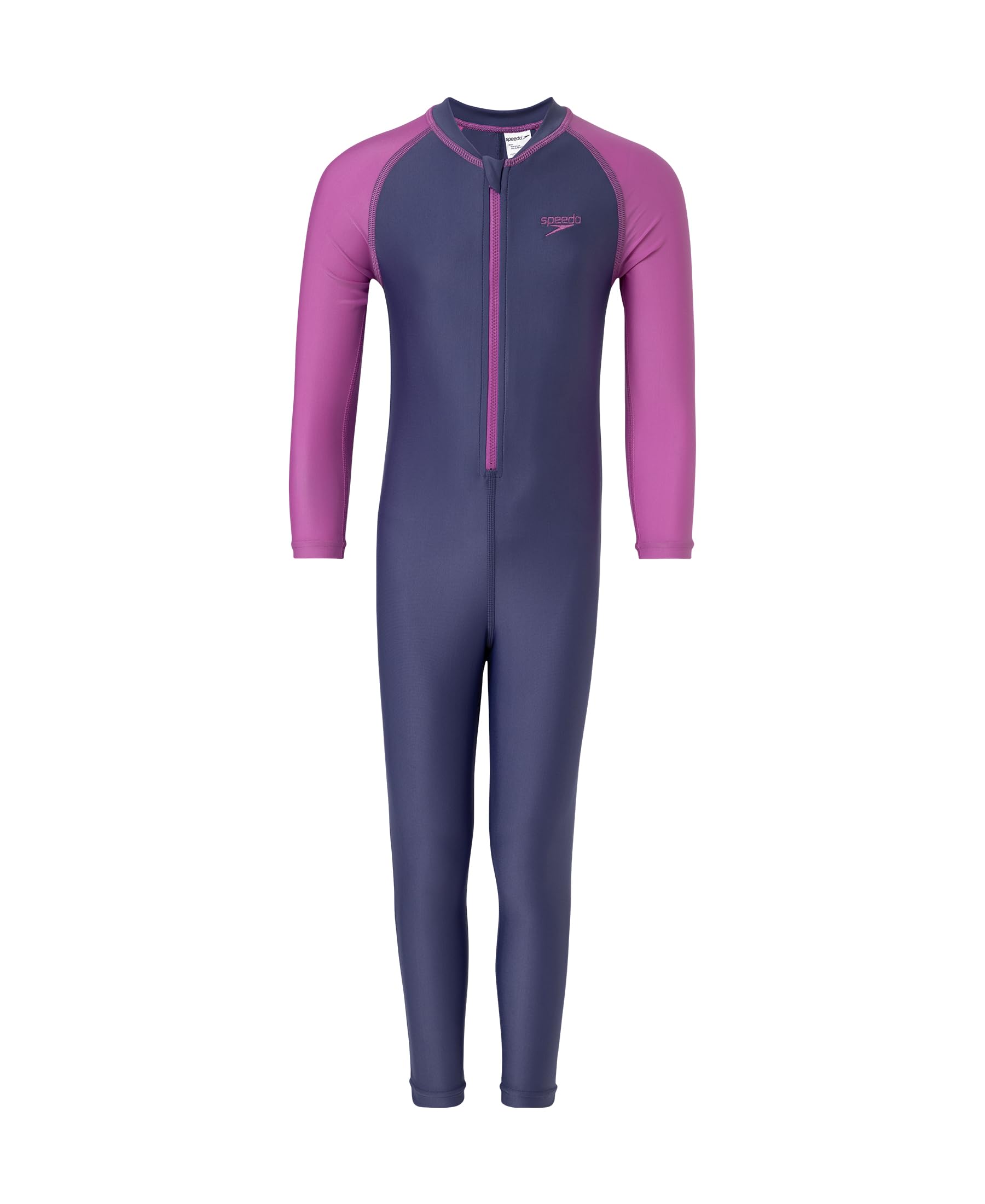 Speedo Girl's Endura Brite Color Block All in One Full Body Suit | Chlorine Resistance | Shape Retention Fabric | UPF 40+ Sun Protection-image-7