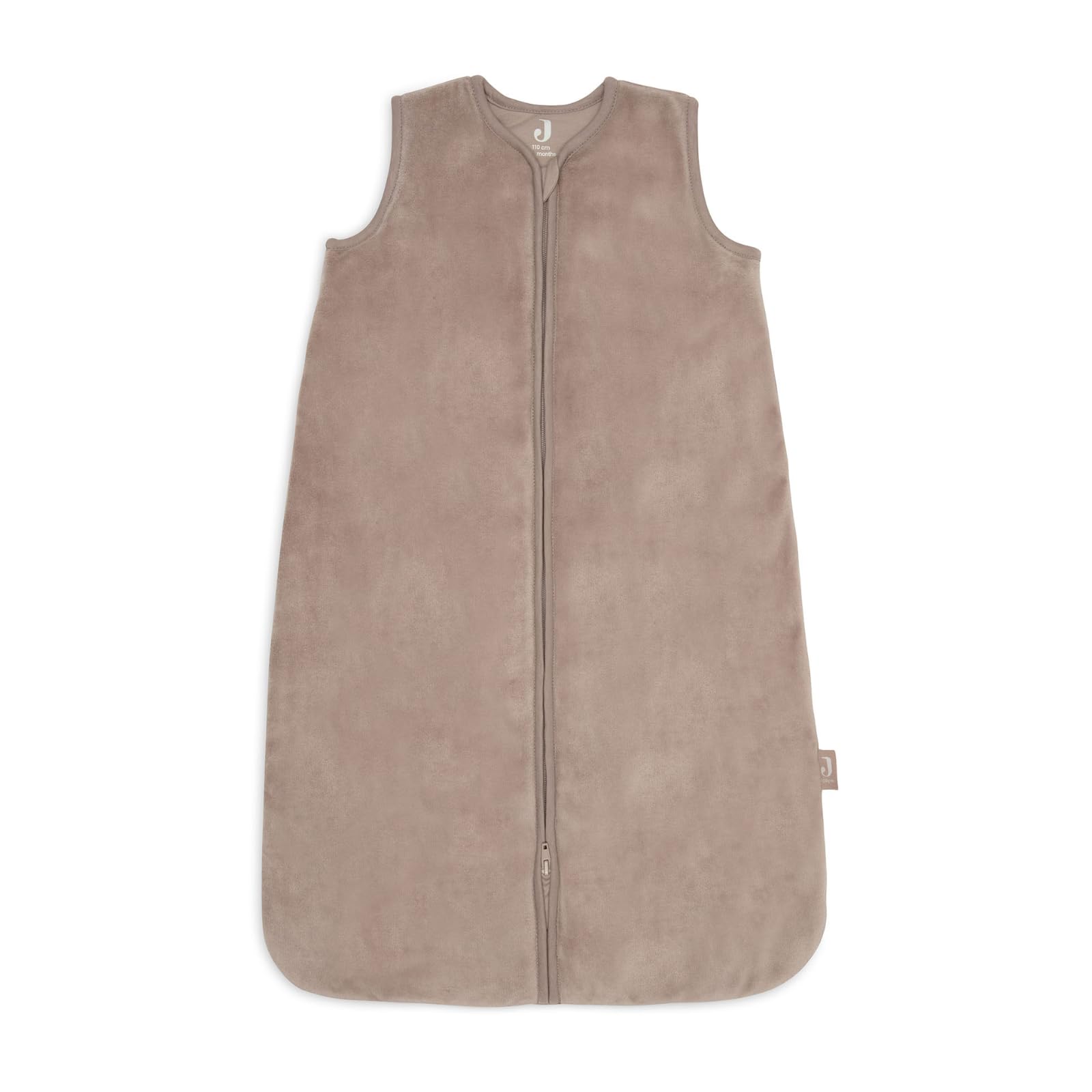 Jollein Saco de Dormir para bebé - 110 cm - Velvet - Algodón - 2.0 TOG - Sin Mangas - Certificado Oeko-Tex - Saco de Dormir para bebé - para Primavera y otoño - Milky Coffee