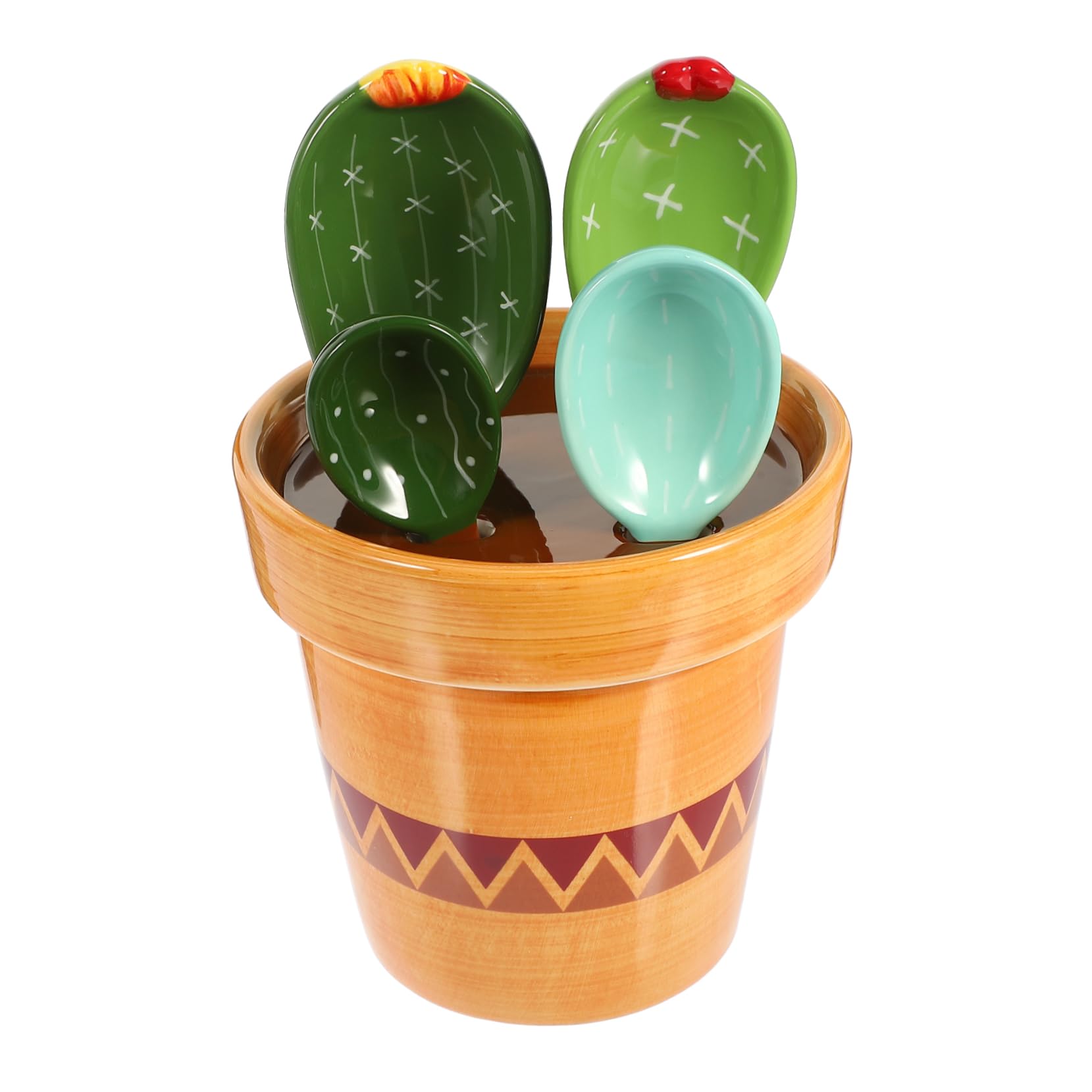 Cerámica Cucharas Medidoras 1 Juego, Forma de Cactus