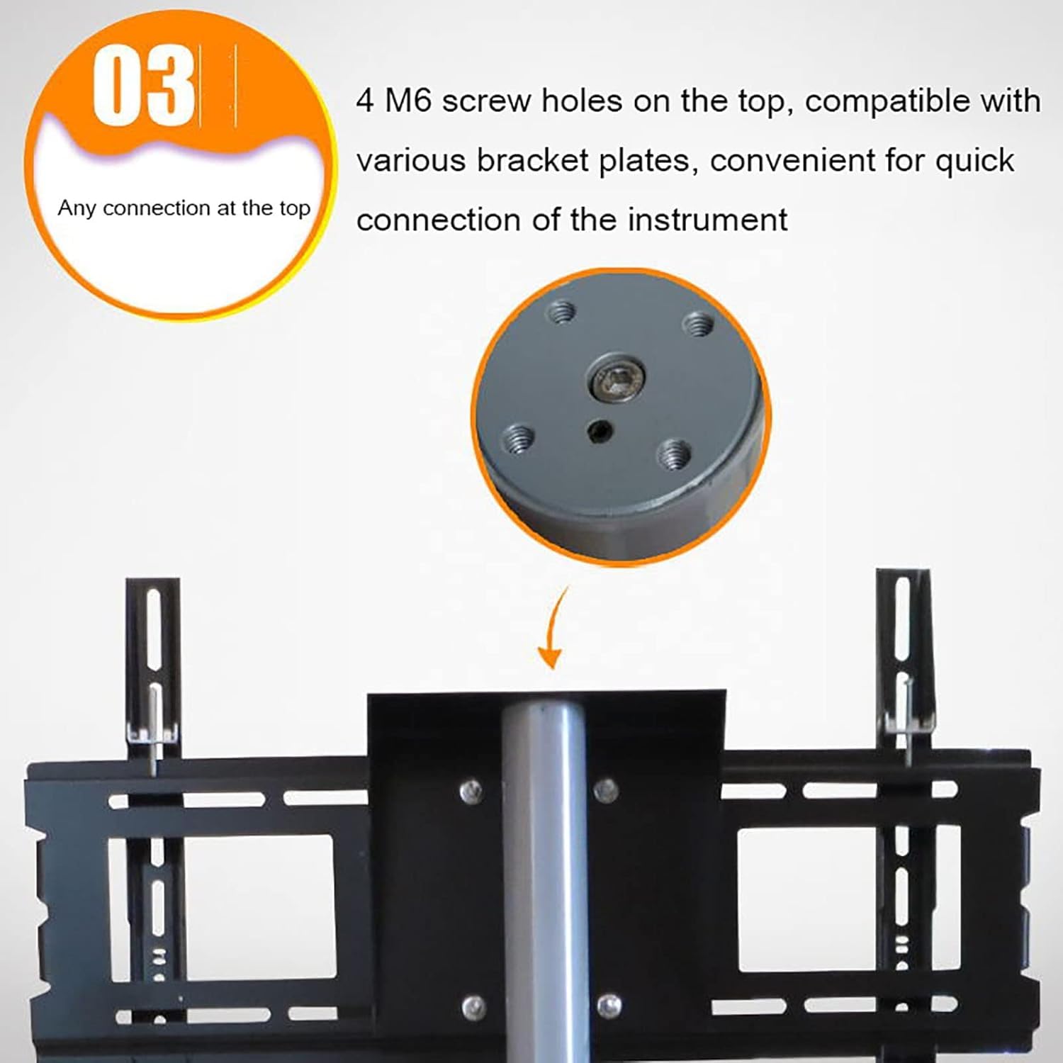 Soporte de Pared para TV, Soporte de Techo eléctrico con Control Remoto, Tapa abatible de 90°, Apto para Pantallas LED de 26 a 75 Pulgadas (1200)