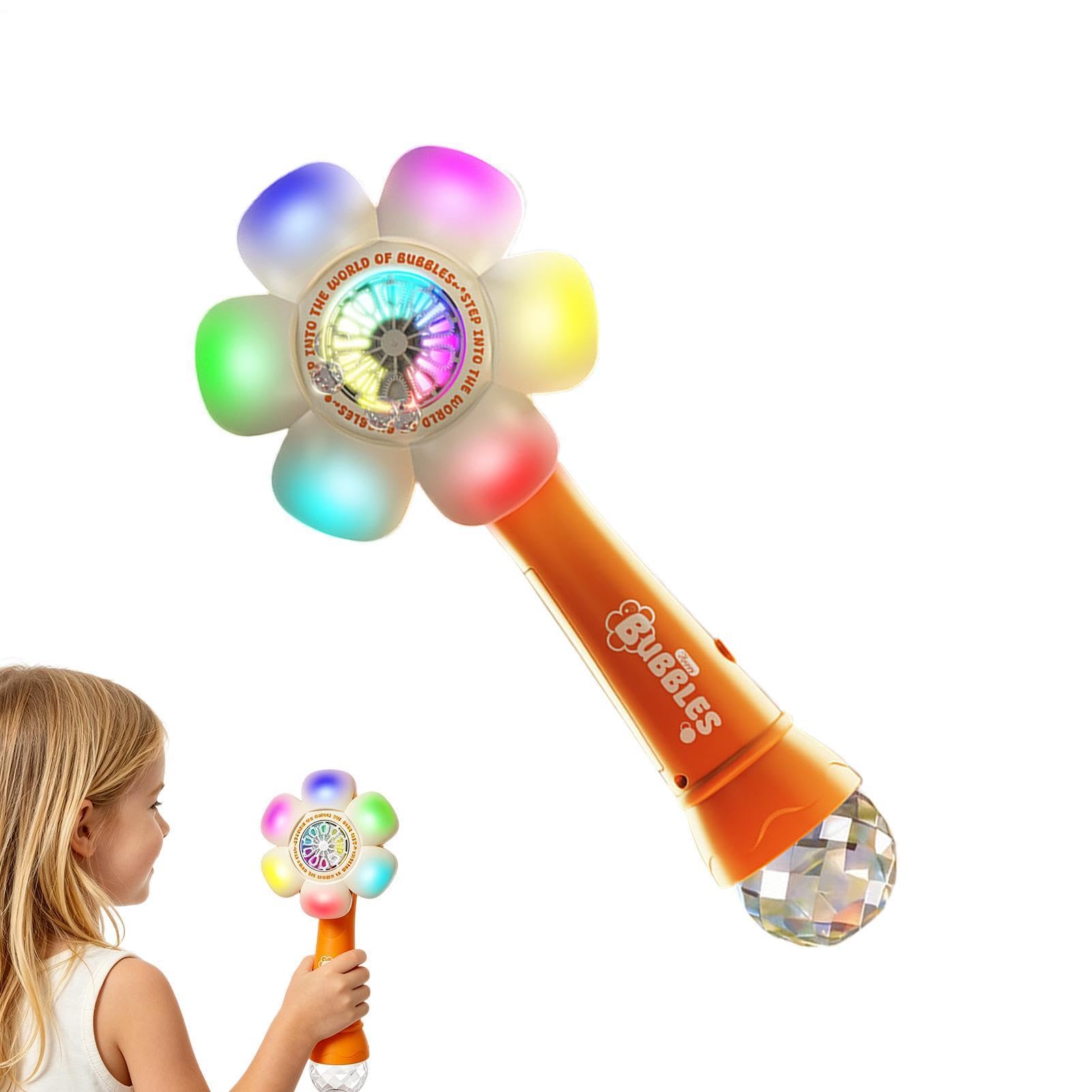 Macchina per bolle di fiori Giocattolo portatile automatico a LED portatile