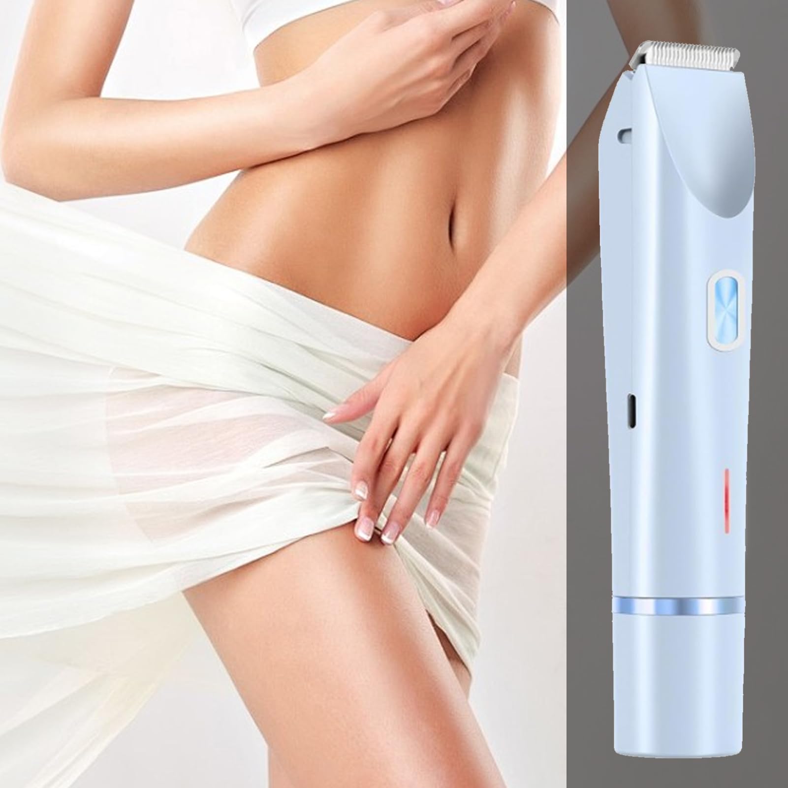 Recortadora de Bikini para Mujeres | Herramienta de Belleza con Cabezales Dobles,Recortadora De Mujeres 400mAh,para el Aseo del Público, Piel Corporal, Zona Íntima y