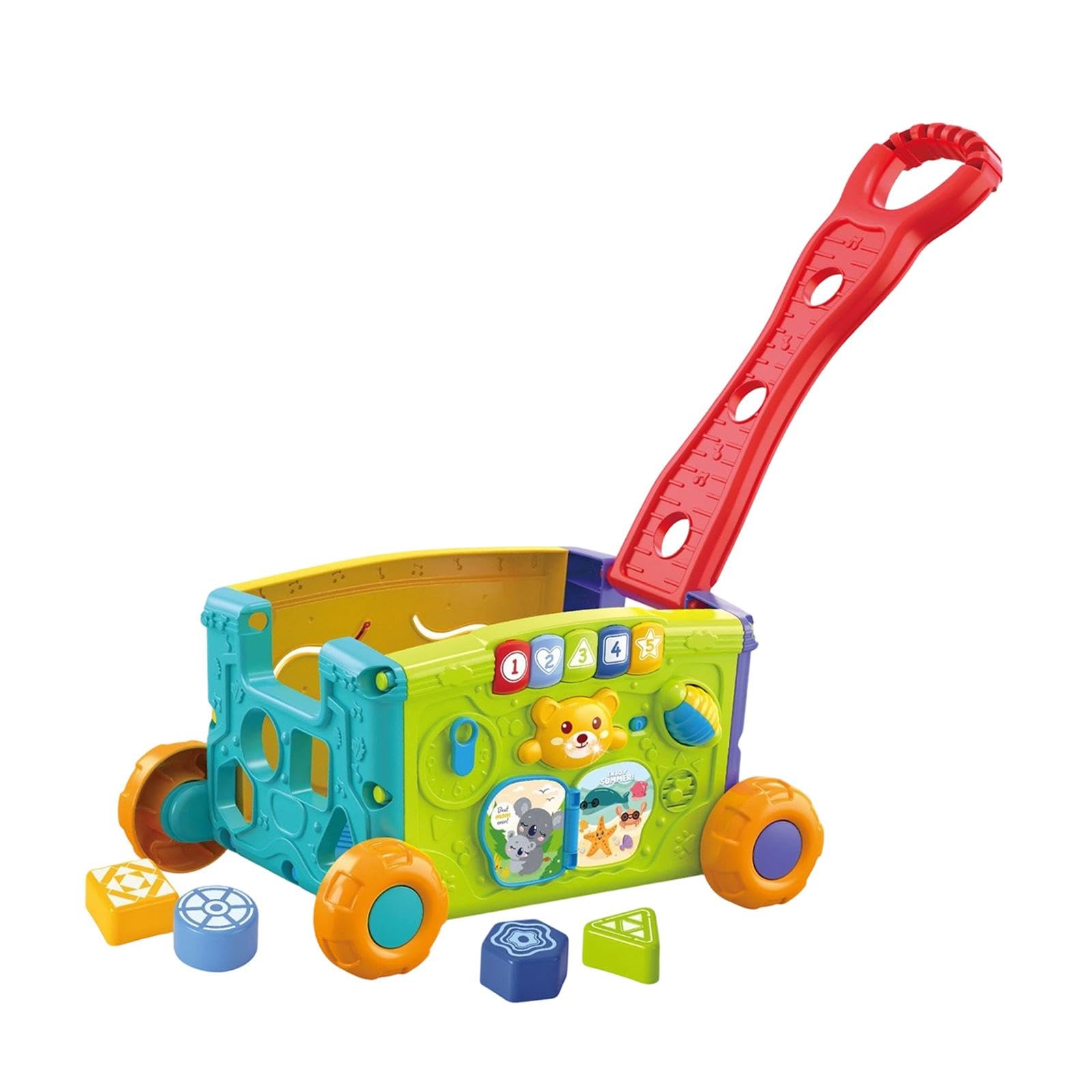 F Fityle Mini Carrello della Spesa Giocattolo per Bambini, Carrello della Spesa Giocattolo, Giochi di Ruolo, a Mano, Gioco di finzione