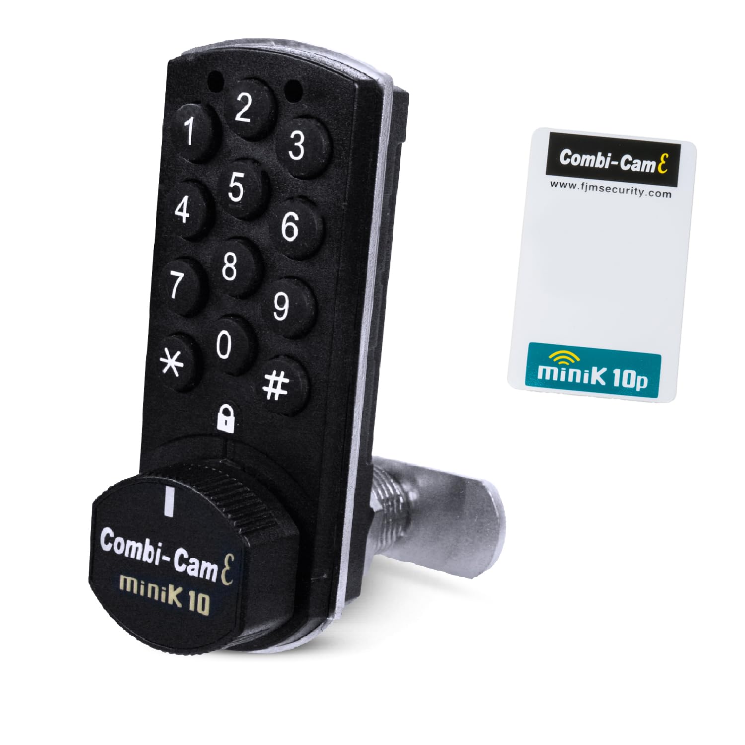FJM Security Combi-Cam Smart Lock - Electronic Lock w/RFID - Pick-Proof, Keyless Entry Dial Pad - RFID Card Included - Rust Resistant - Digital Security Lock for Lockers & Doors