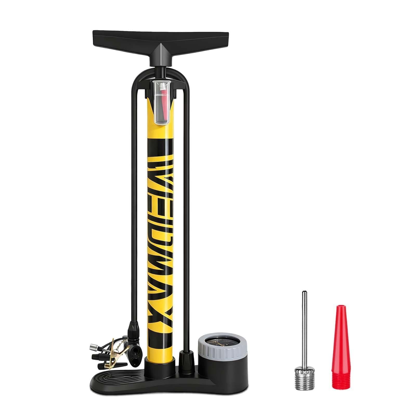 WEIDMAX 自転車空気入れ フロアポンプ - 仏式 米式 英式バルブ対応 1…
