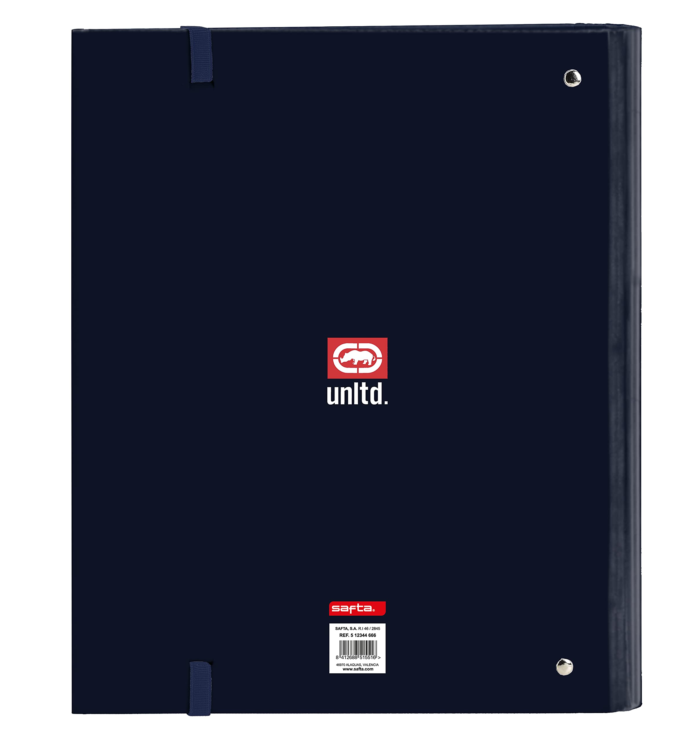 ECKO UNLTD. Classeur 4 anneaux 35 cm A4 100 feuilles bleu marine