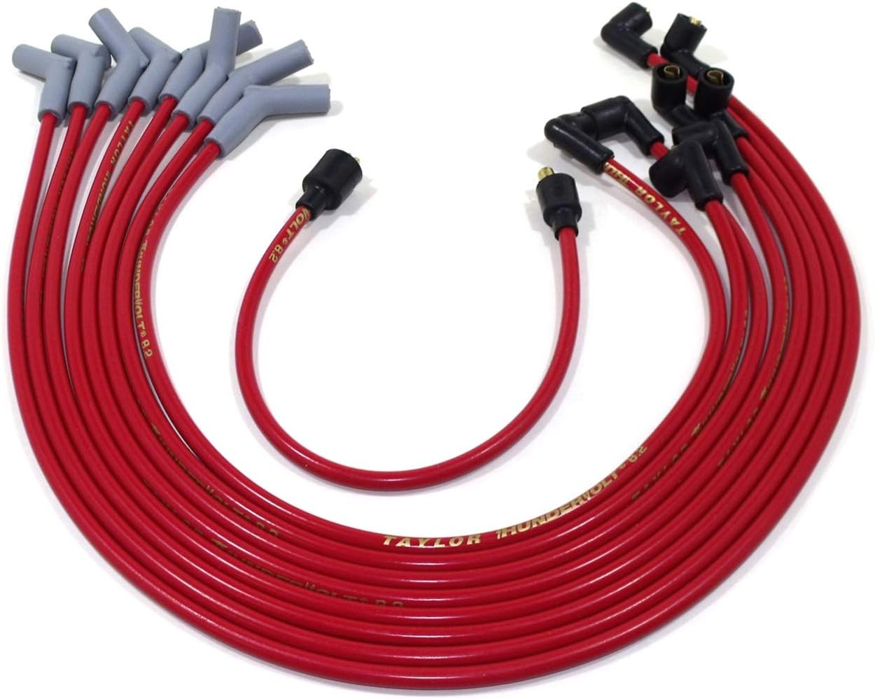 Taylor Cable 84203 Red 8.2mm Custom Fit ThunderVolt Ultra High Performance Spark Plug Wire Set