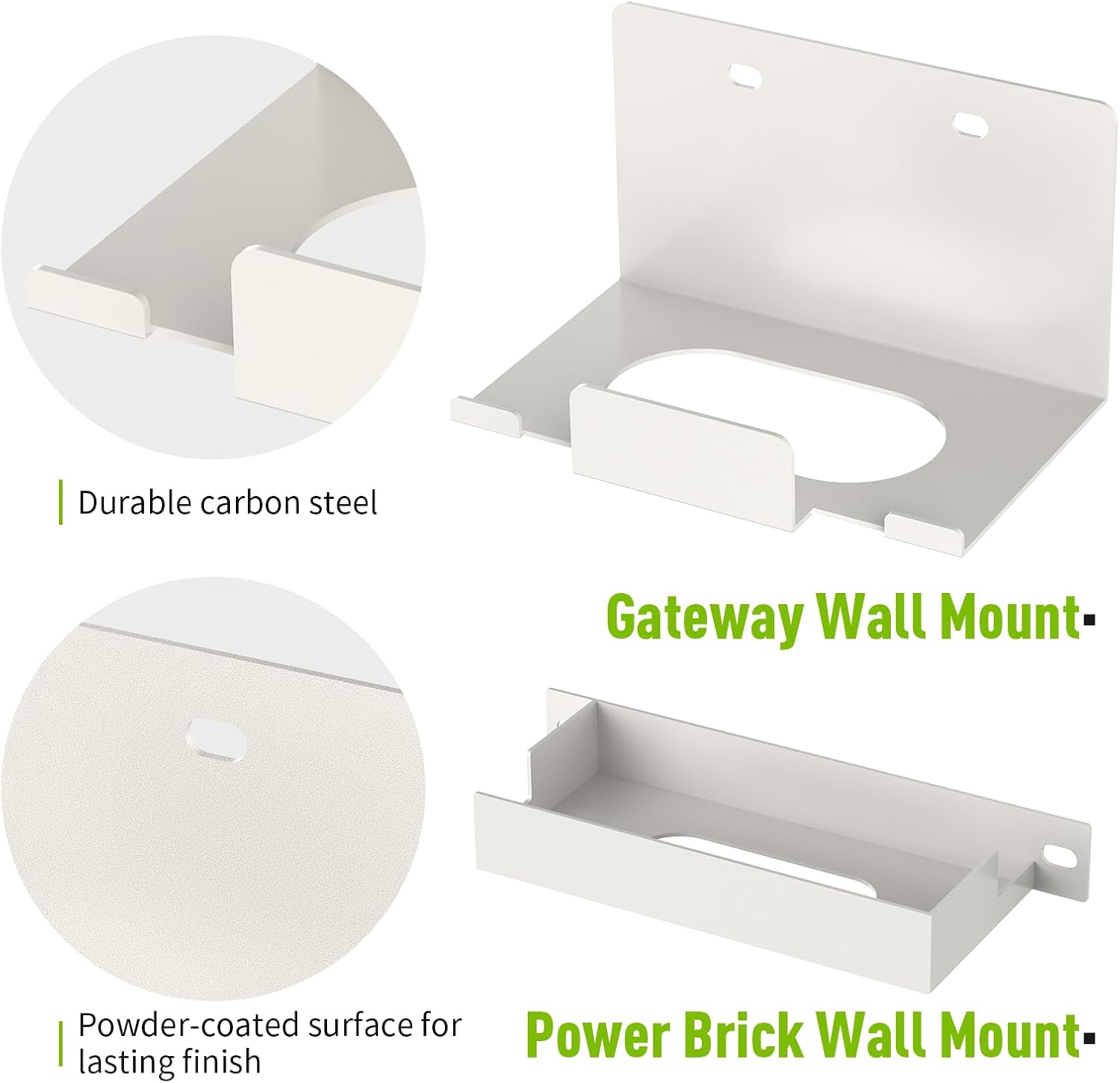 Wall Mount for AT&T Fiber (Arris) BGW320,Heavy Metal Wall Mount for AT&T BGW-320 Internet Modem Gateway +Original Power Bricks Holder,Easy Install with All Hardware Included(White Holder Only)