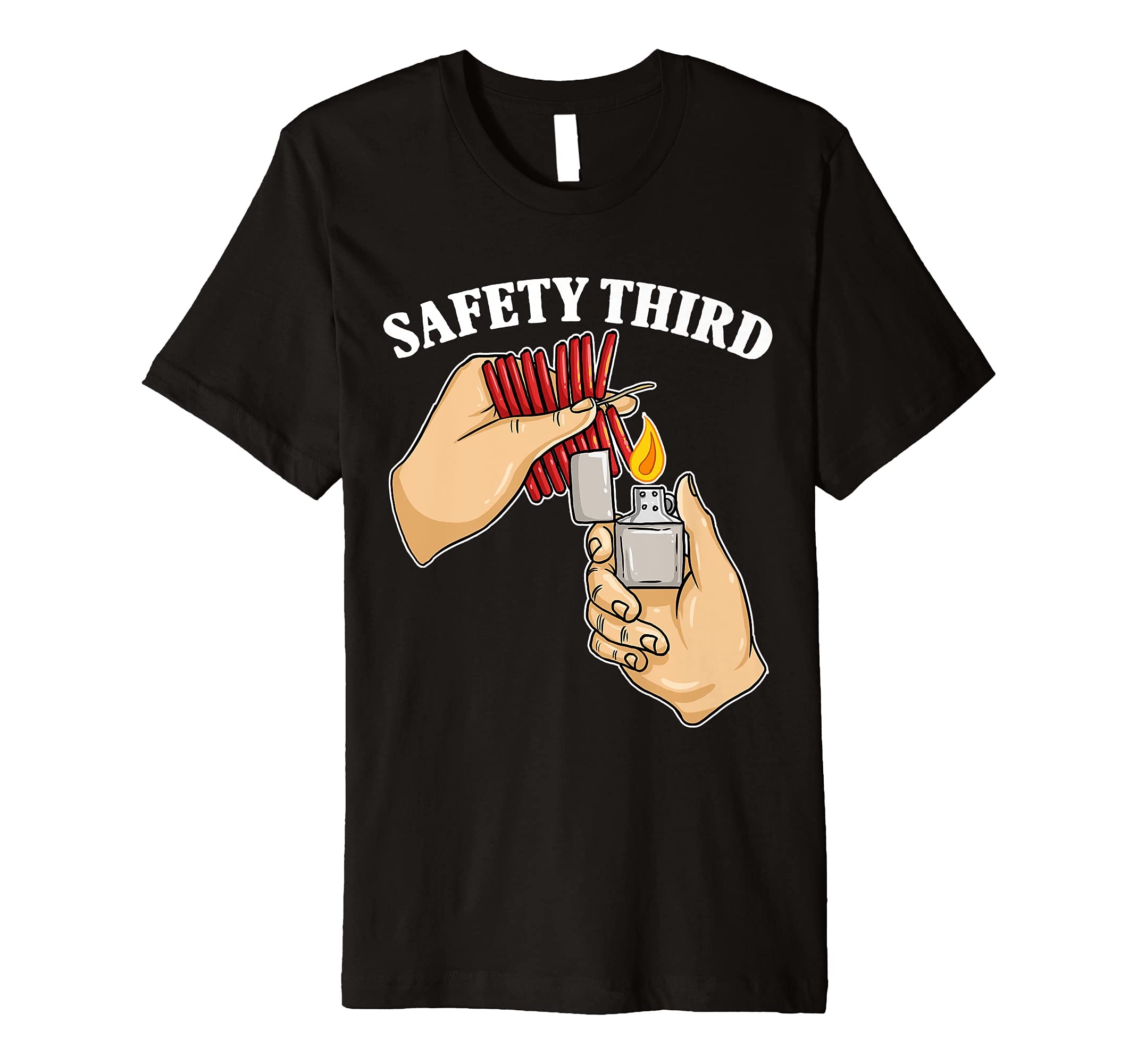 4th of July Firecracker Safety Third Funny Fireworks Premium T-Shirt