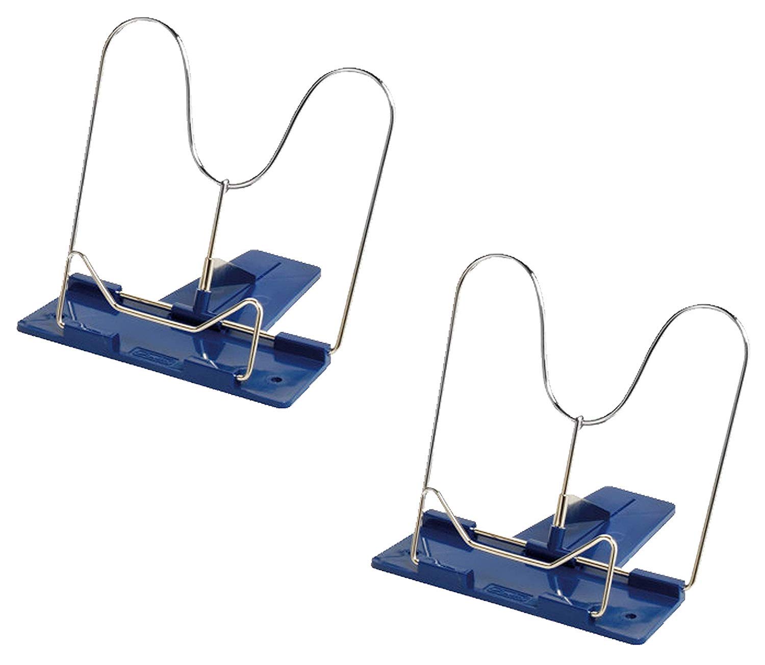 Herlitz Leseständer mit Metallbügel und Kunststoffsocke (Blau, 2 Leseständer)