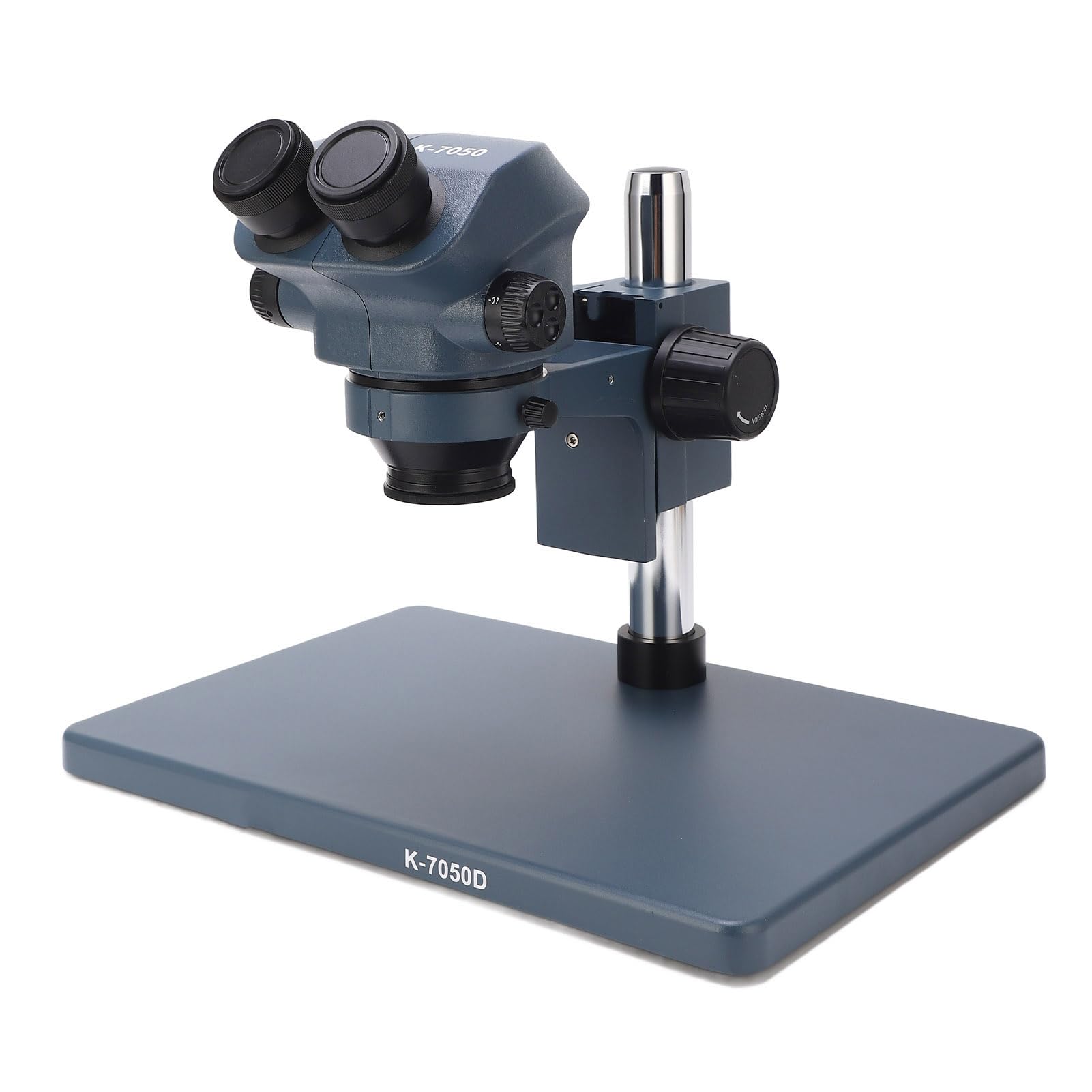 Cocoarm Dwuokularowy Mikroskop Stereoskopowy, Mikroskop Lutowniczy ABS 7X do 50X z Okularami WF10x22, Głowica Obrotowa 45 Stopni, Regulowana Dioptria do Użytku w Laboratorium Naprawy Elektroniki