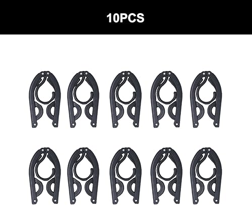 Miniatura 4 de 12 perchas de viaje negras  Perchas plegables portátiles para ropa accesorios de viaje, estante de secado de ropa plegable para viajes