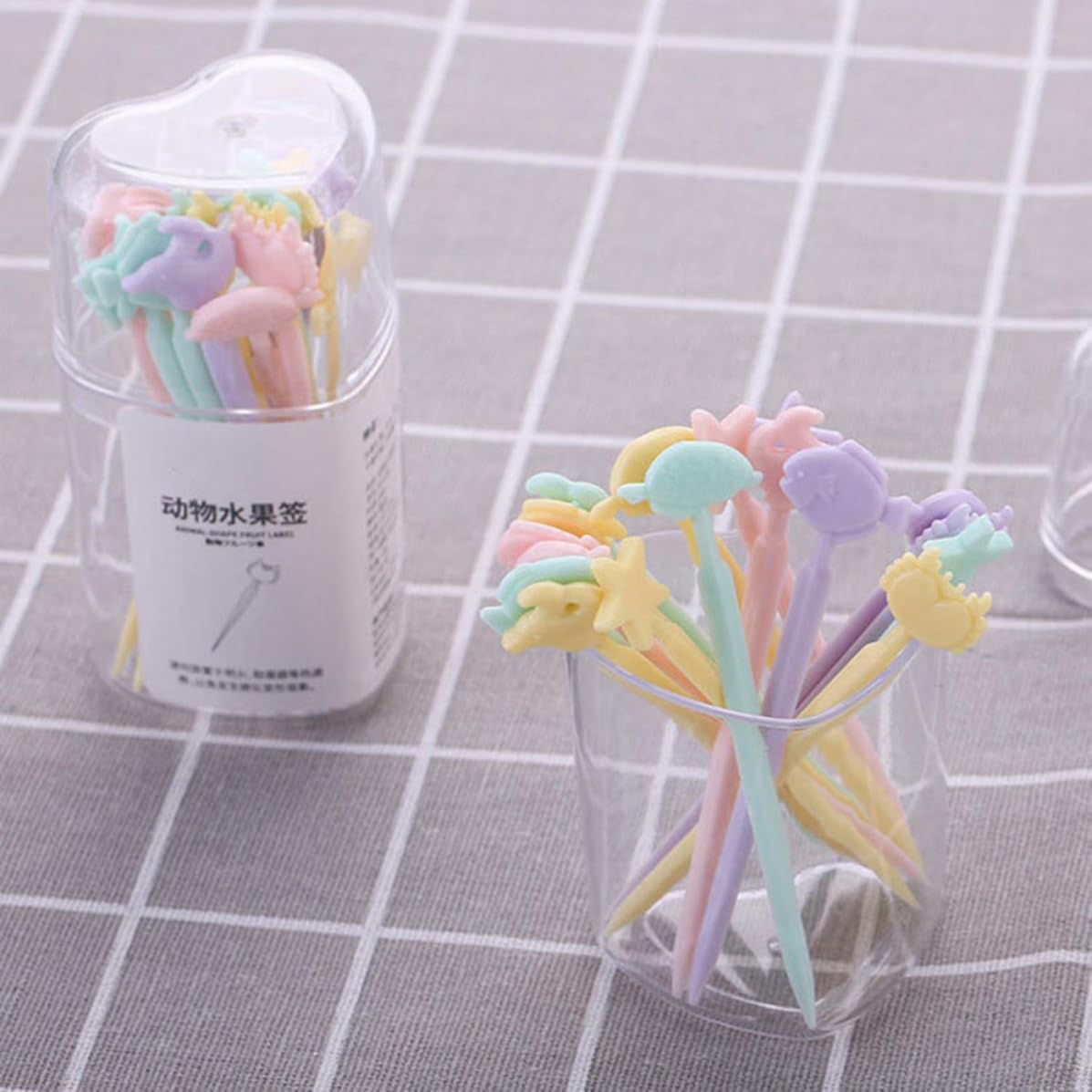 20pcs Cartoon Fruit Party Forks for Bento Snacks and Dessert Serving
