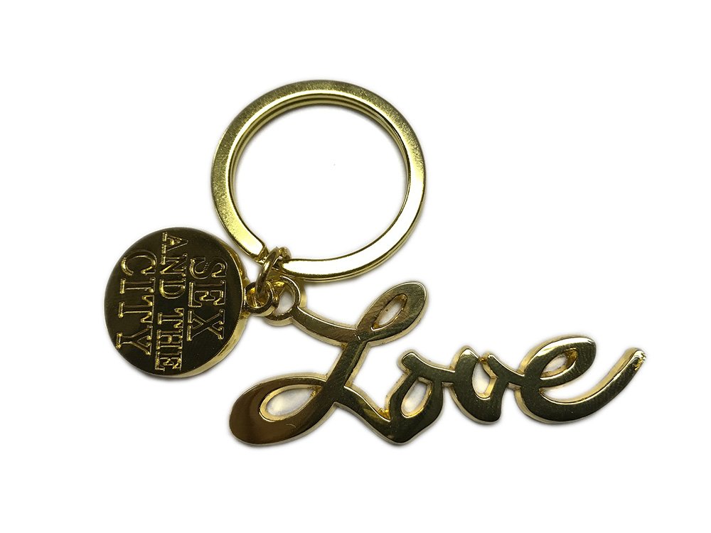 costumebase Sex And The City LOVE Keychain Keyring Keyfob Gold Silver With Tag (Gold)