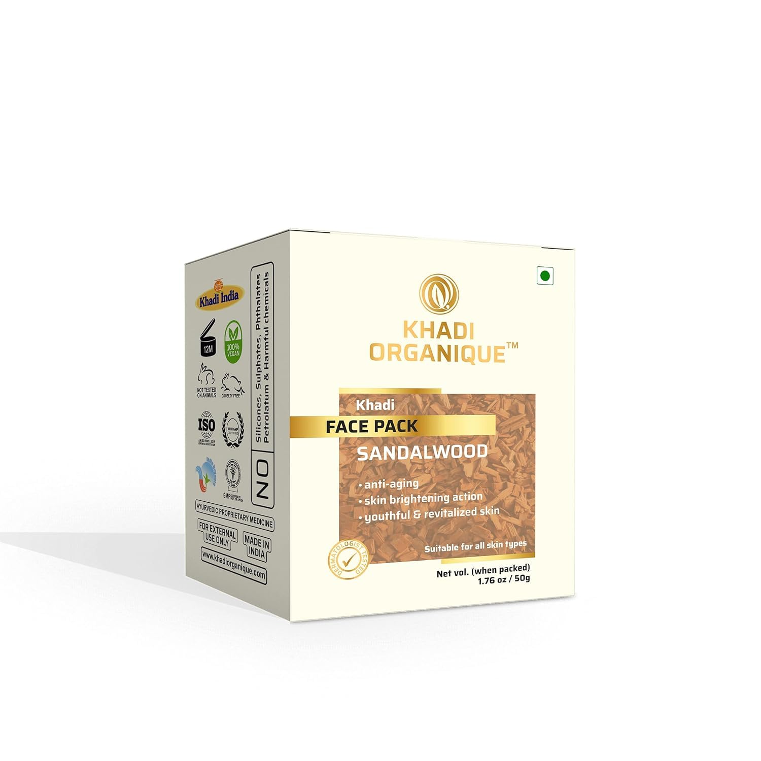 Khadi Organique Sandalwood Face Pack - 100g