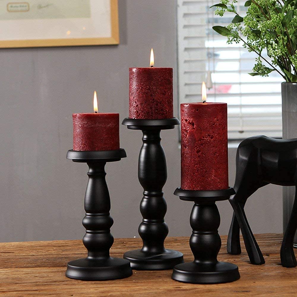Kerzenständer Kerzenhalter 3-teiliger Kerzenhalter Aus Metall, Kerzenlicht Für Hochzeitsfeiern, Retro-Kerzenständer, Heimdekoration Für Wohnzimmer Tischdeko Wohnzimmer
