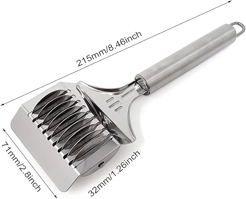 Miniatura 2 de Honbay 1 cortador de fideos de pasta de acero inoxidable, cortador de pasta de espagueti, rodillo de celosía, cortador de masa de mano para cocina