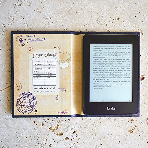 Kindle Paperwhite and Kindle eReader Case with Harry Potter Themed Book of Spells Cover (Compatible with New Paperwhite 2018) (New Hufflepuff Black) - Thumbnail 2