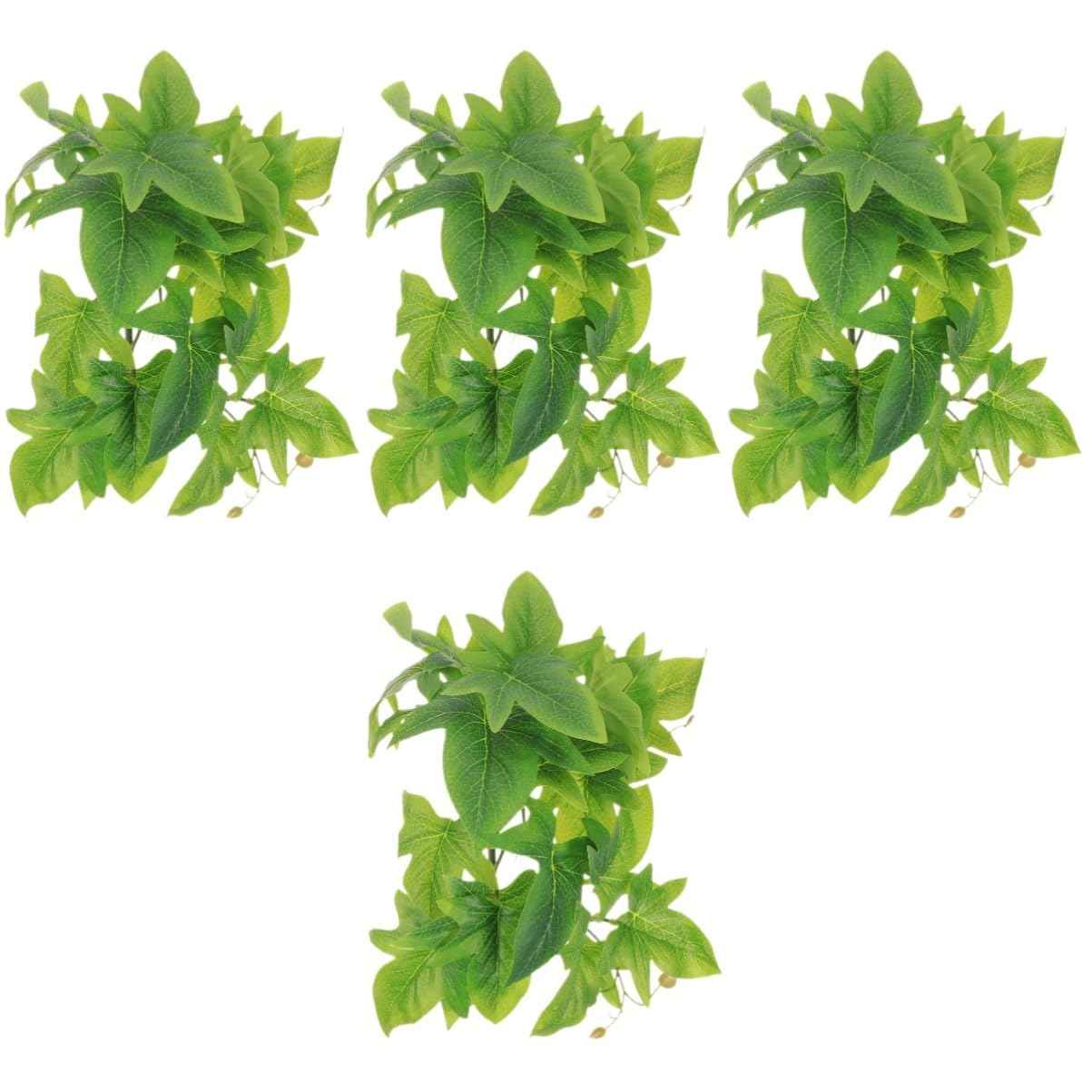 minkissy 4pcs Hanging Leaf Ornament for Reptile Terrarium Lifelike Artificial Plant Pendant Cup for Snakes and Lizards Natural Hideout Decor Easy to Maintain and Quick-drying Leaves Design