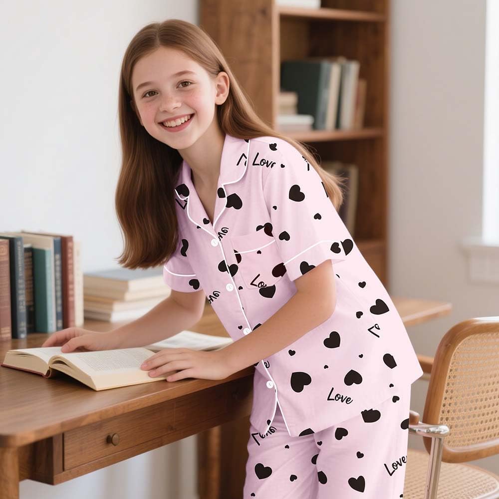 SANGTREE 3 Piece Boys Girls Pajama Sets Sleepwear Kids Clothes Girls Pjs Teen Button Down for Nights, for 5-14 Years - Image 3