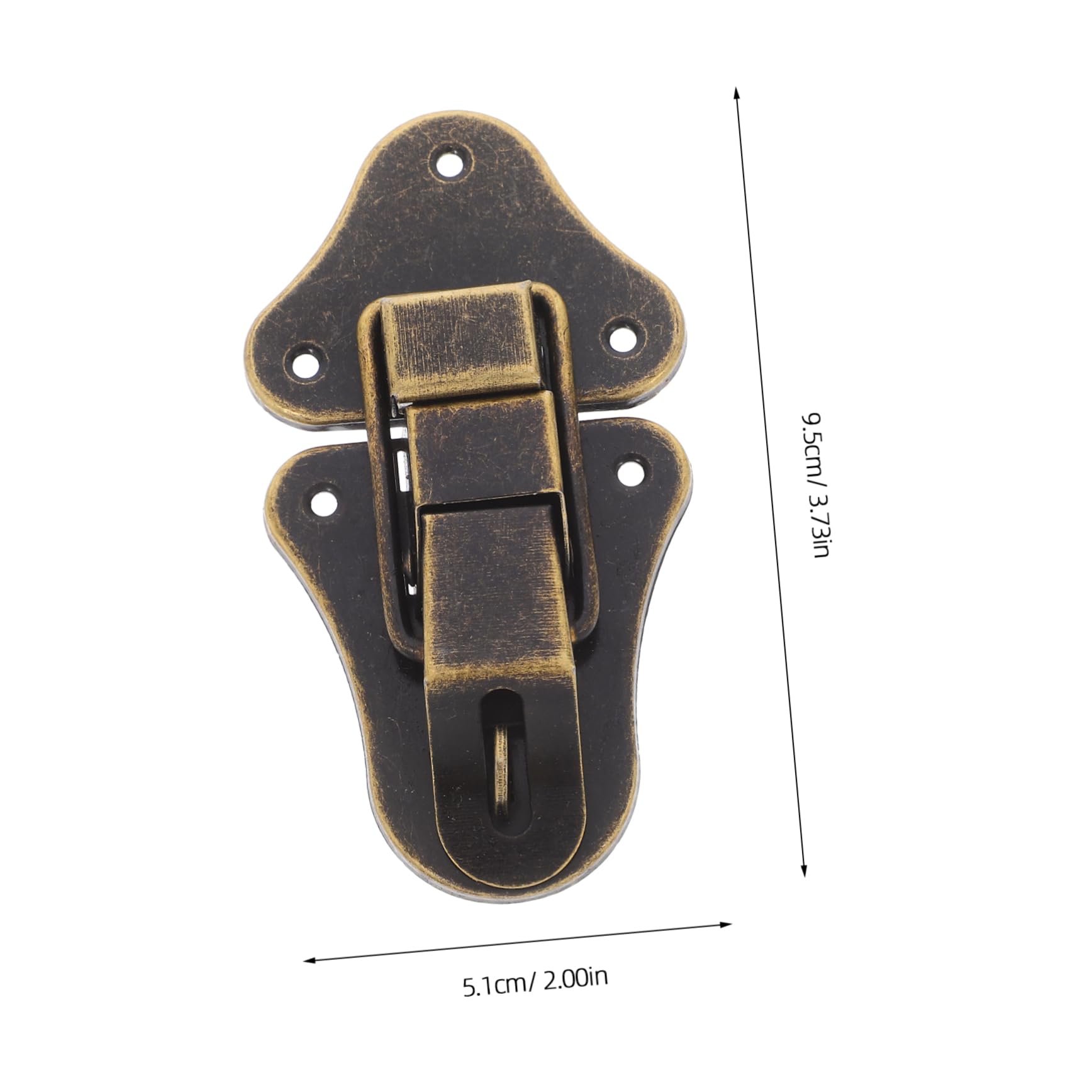 Veemoon Retro Style Duckbilled Toggle Hasp Latch Set Small Toolbox Latch Hardware for Jewelry Box Chest Iron Material Easy Operation Decorative Antiqued Look