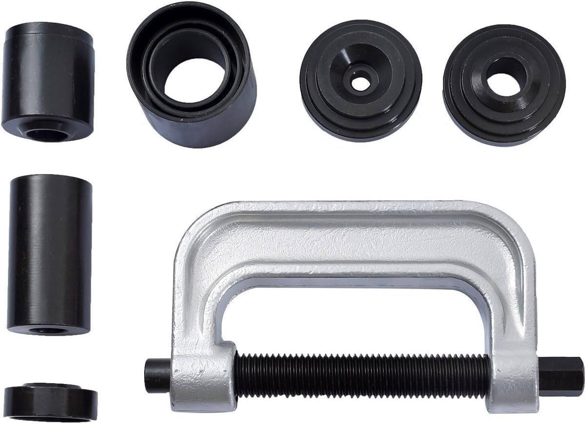 FreeTec Kogelpers en U-afdichtingsdemontagegereedschapsset - zware uitvoering, professionele 10-delige set met 4 x 4 adapters voor de meeste 2WD en 4WD auto's