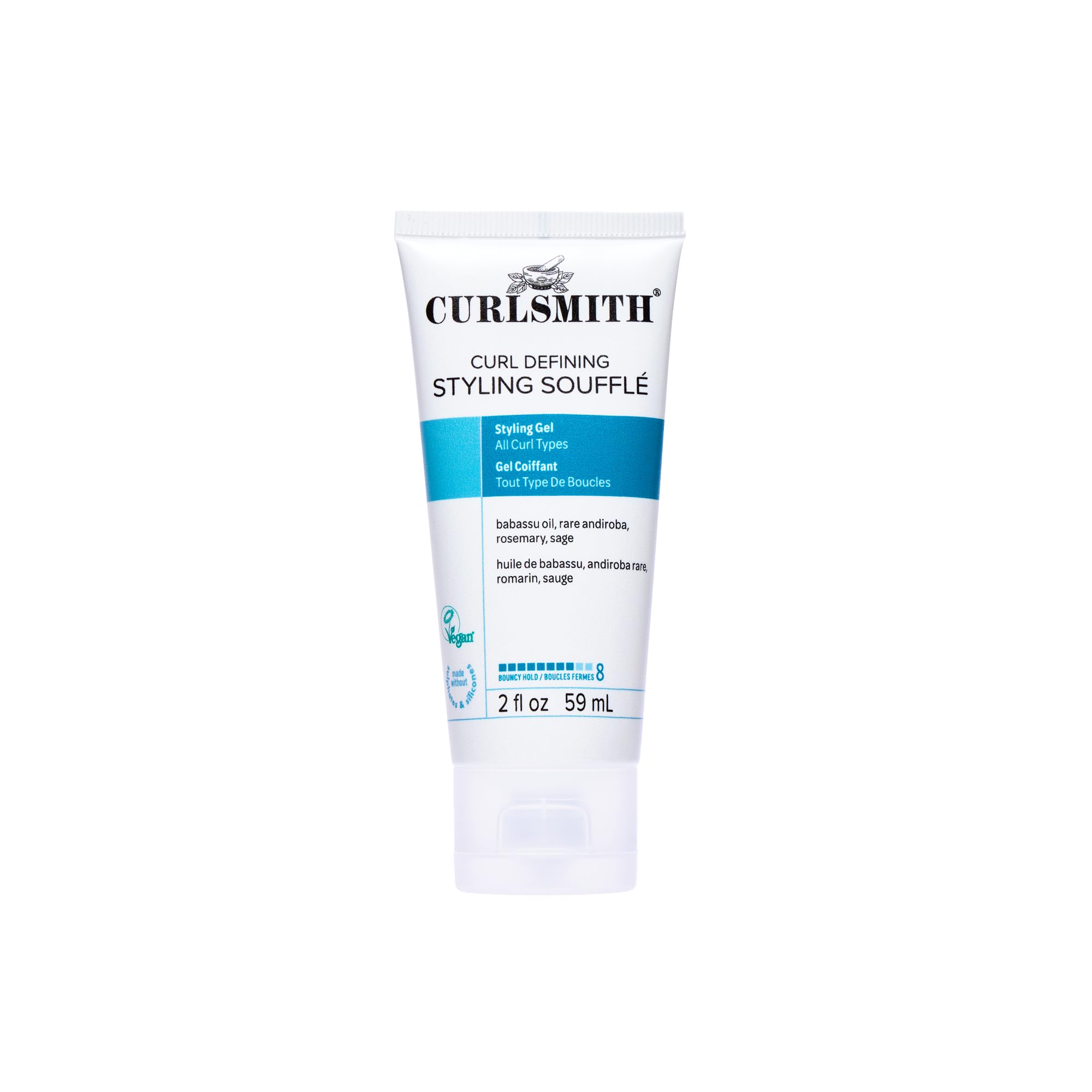 Curlsmith Curl Defining Styling Soufflé - Vegan Medium Hold Styling Gel for Wavy, Curly and Kinky Hair (59ml)