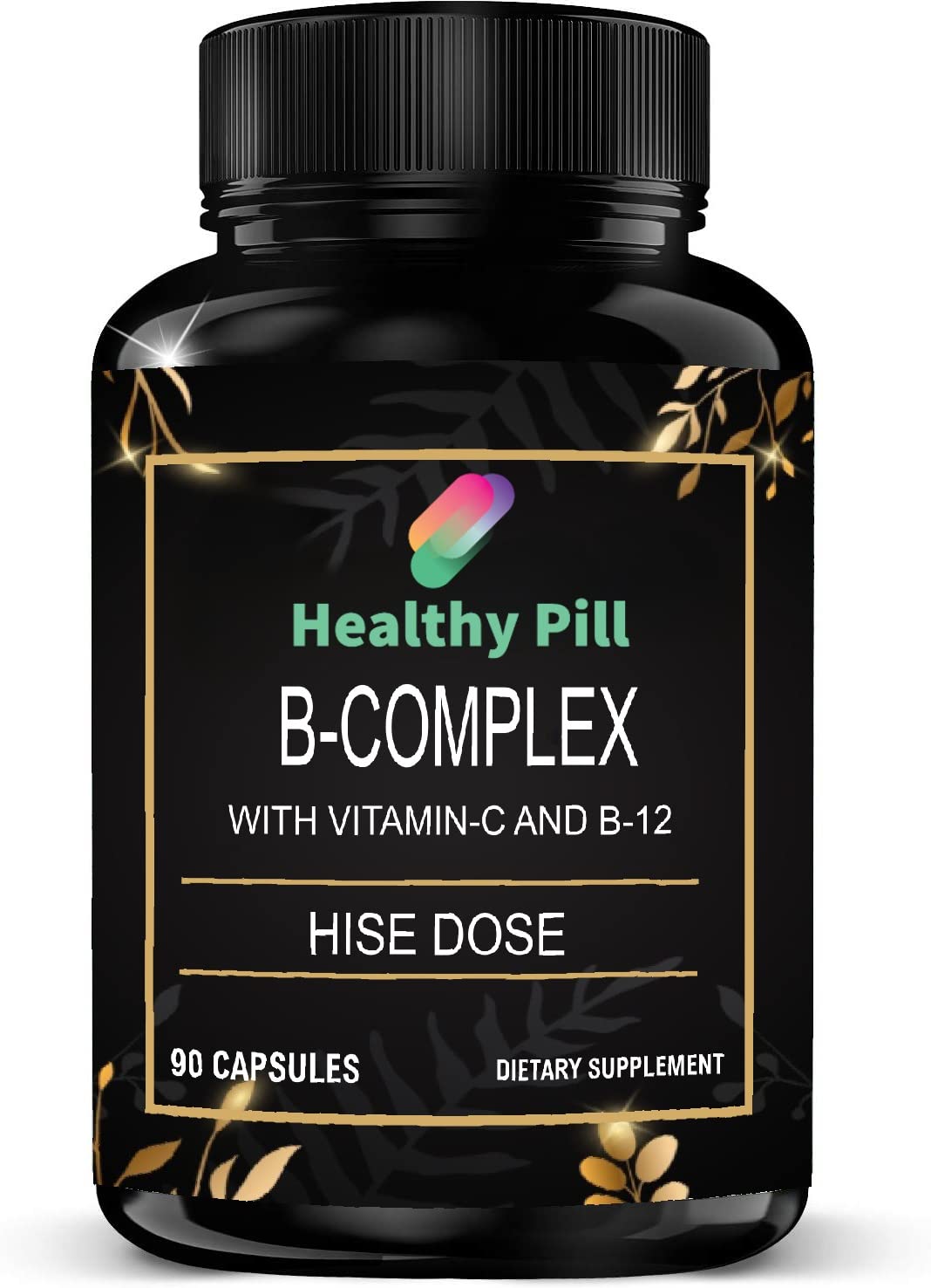 Healthy pill Vitamin B Complex with Vitamin C - Immune Health, Energy Support & Nervous System Support, 90 Capsules