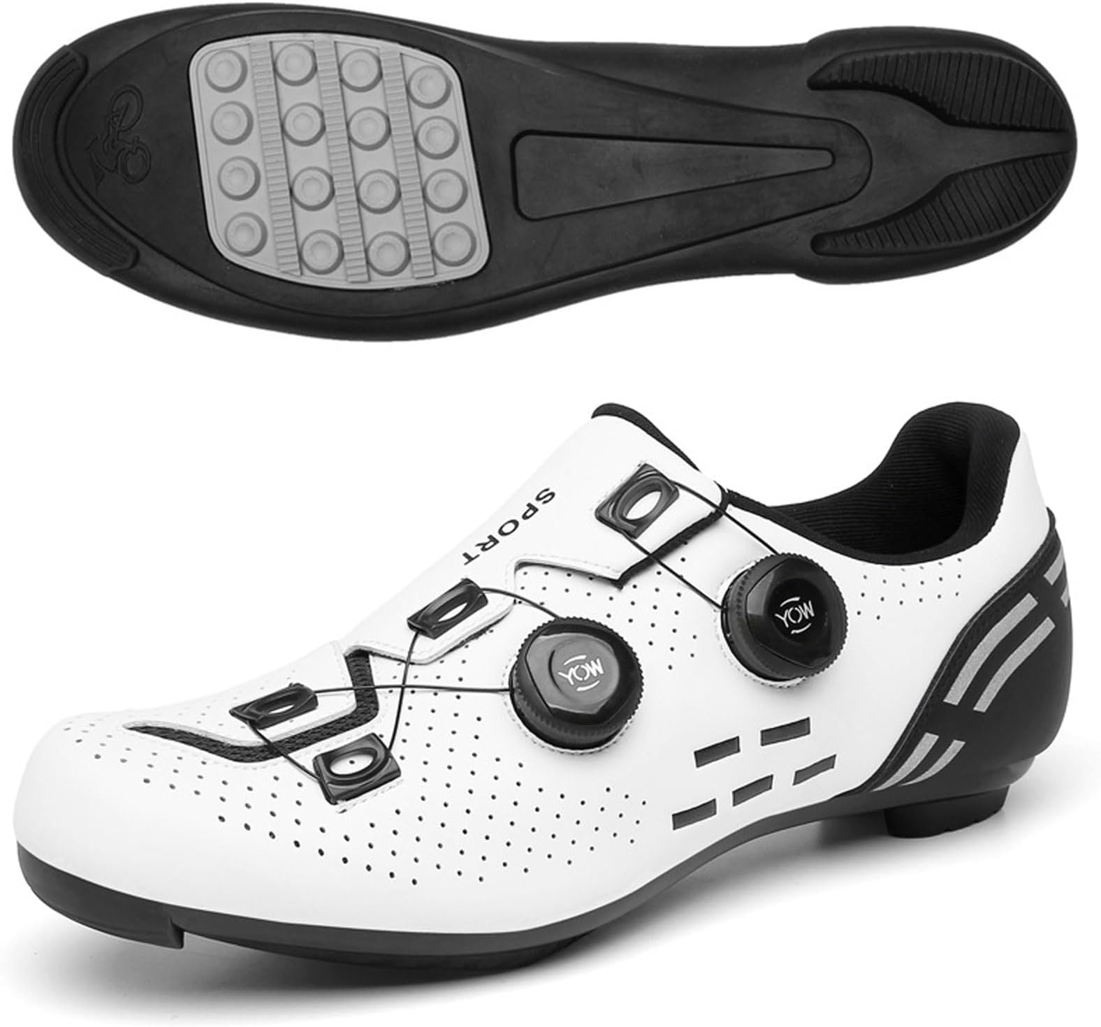 Mens Cycling Shoes Womens,Road Bike Shoes,Mountain Bike Shoes,Outdoor Road Bike Riding Shoes,Men's Road Bike Shoes,Road Cycling Shoes,Lightweight,Breathable,Reflective Striped.