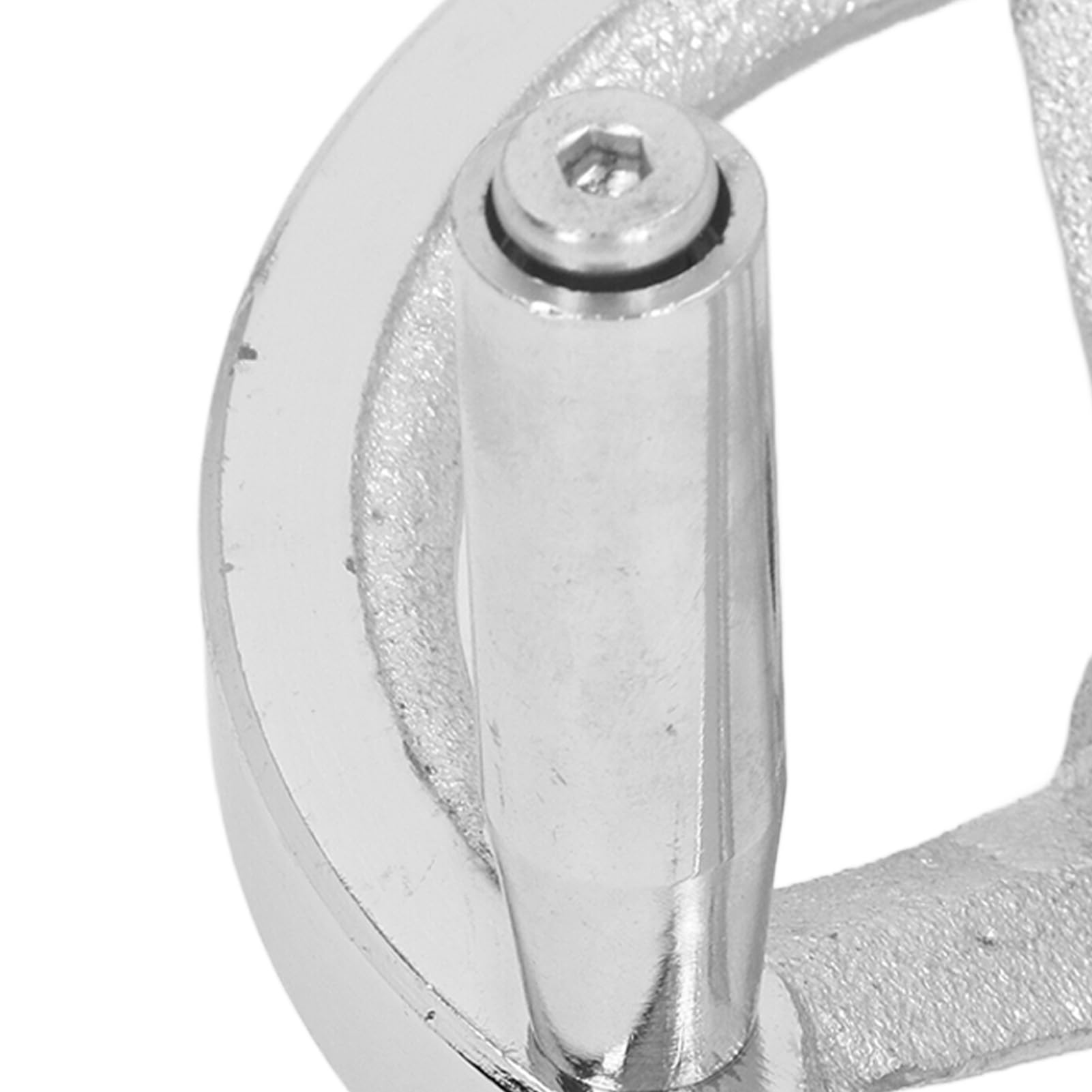 12x125MM 3 Spoke Cast Iron Hand Wheel with Revolving Handle, Lathe Milling Grinding Machine Tool, Chrome Plated Finish for, Detachable Handle for Easy Assembly