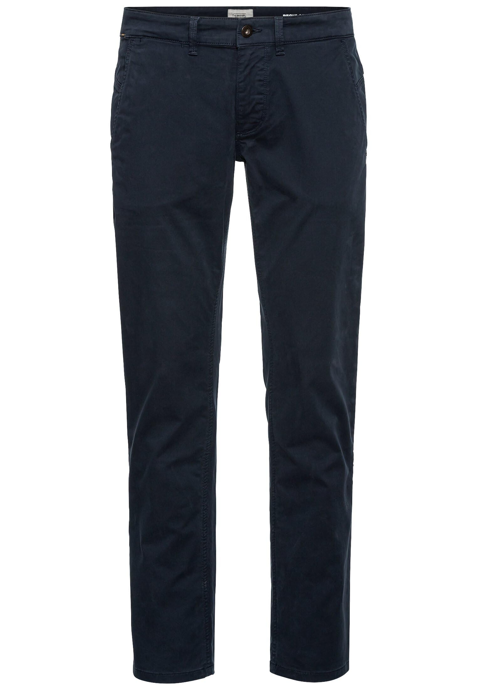 Camel Active Men's Blue Houston Stretch Chino Trousers Regular Fit, Dark, 35 W/30 L