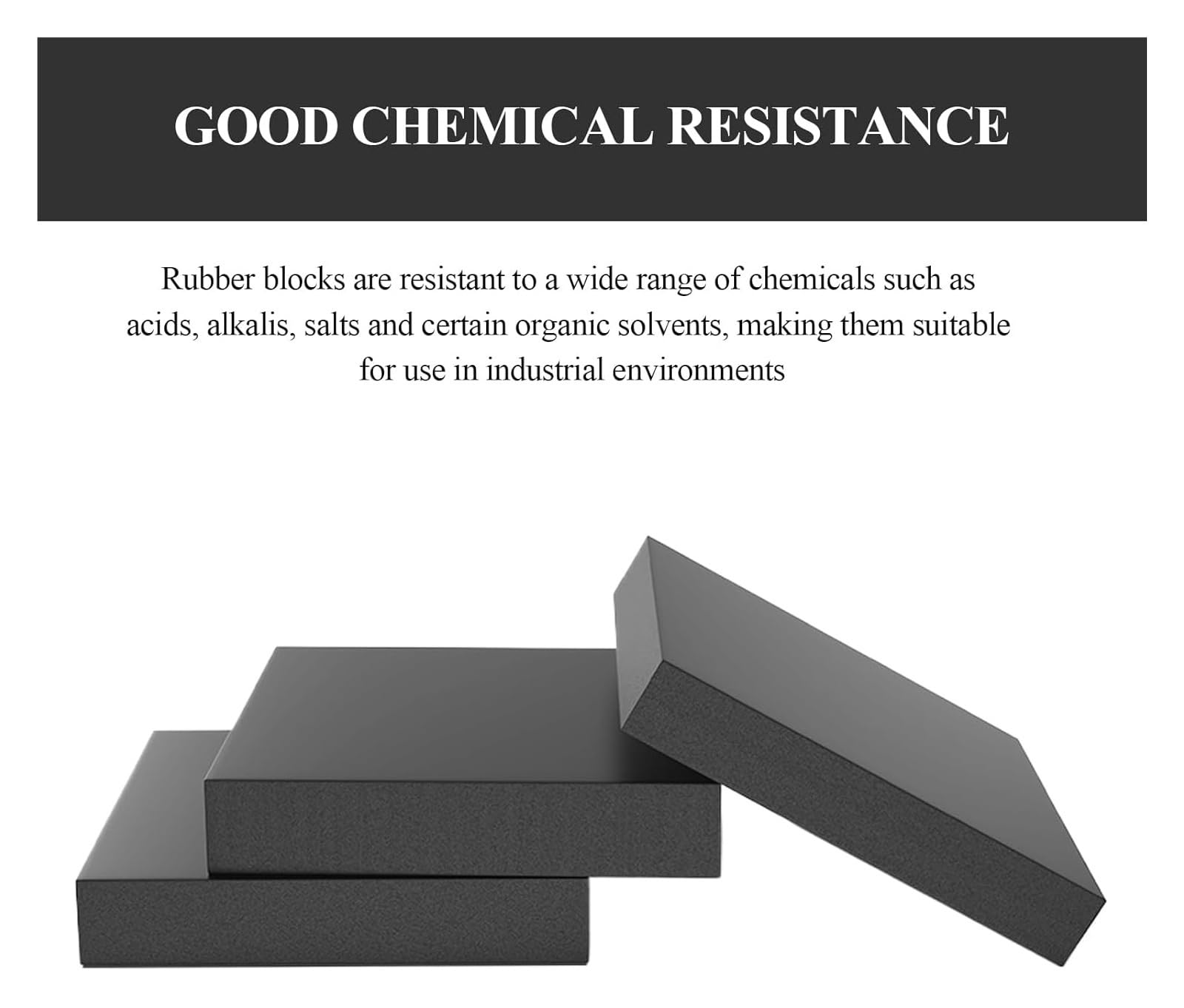 4 Stück Gummiblöcke 60 × 60 × 30 mm - 60 × 60 × 60 mm, quadratisches Stoßpolster aus industriellem Gummi, geeignet for Gebäude und Häuser(60x60x60mm)