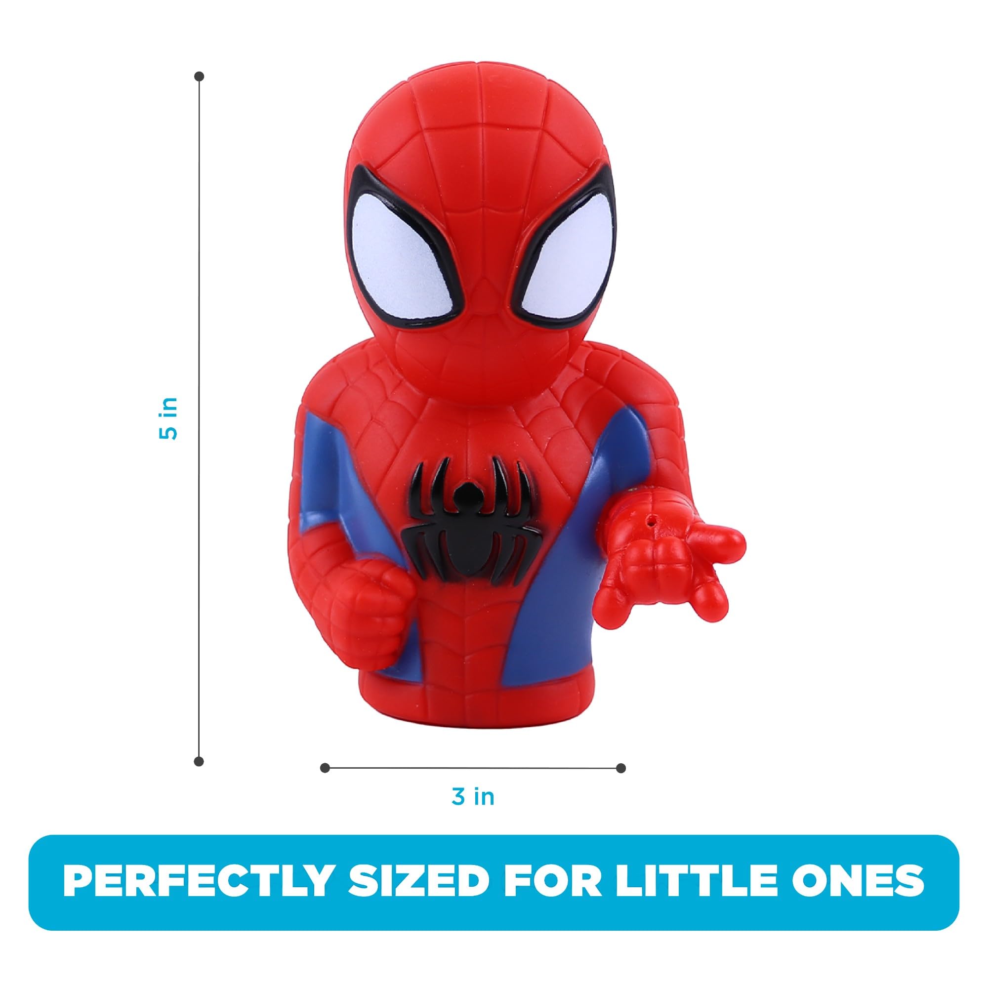 Marvel Spidey & Friends – Plus Avengers – 5-teiliges Bade-Spritz-Eimer-Set – Badespielzeug für Baby und Kleinkinder – inklusive Organizer-Eimer – Aufbewahrung von Badezeit und Wasserspielzeug