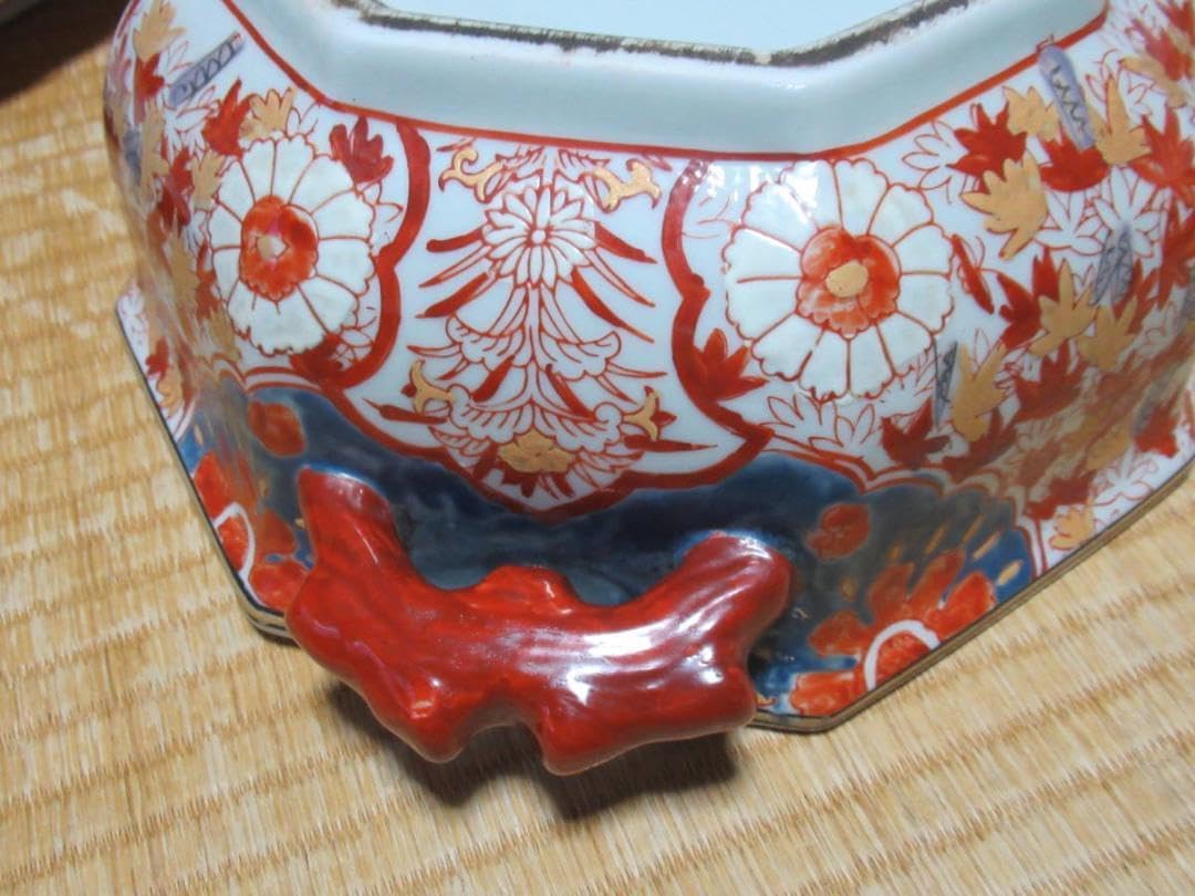 ◆極希少 江戸幕末！古伊万里 染錦(紅葉/桃/菊) 手持ち造形桃蓋付 チュリーン 江戸幕末古伊万里 染錦紅葉/桃/菊 手持ち造形桃蓋付 チュリーン