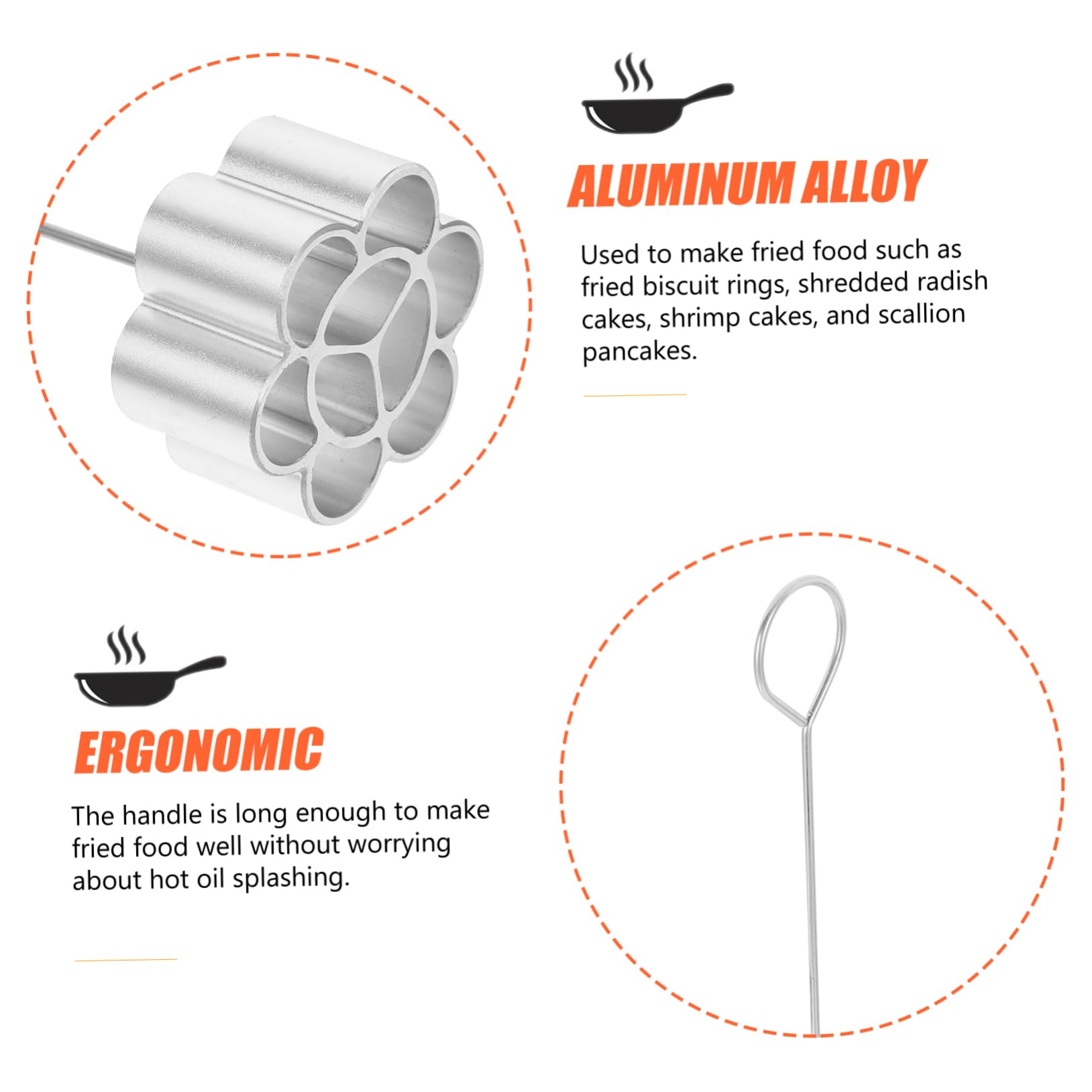 Sosoport Timbale Mold Multi Aluminum Snack Maker for Fried Dumplings Shrimp Patties More Versatile Cooking Utensil for Eye Catching Designs Easy Use the Kitchen