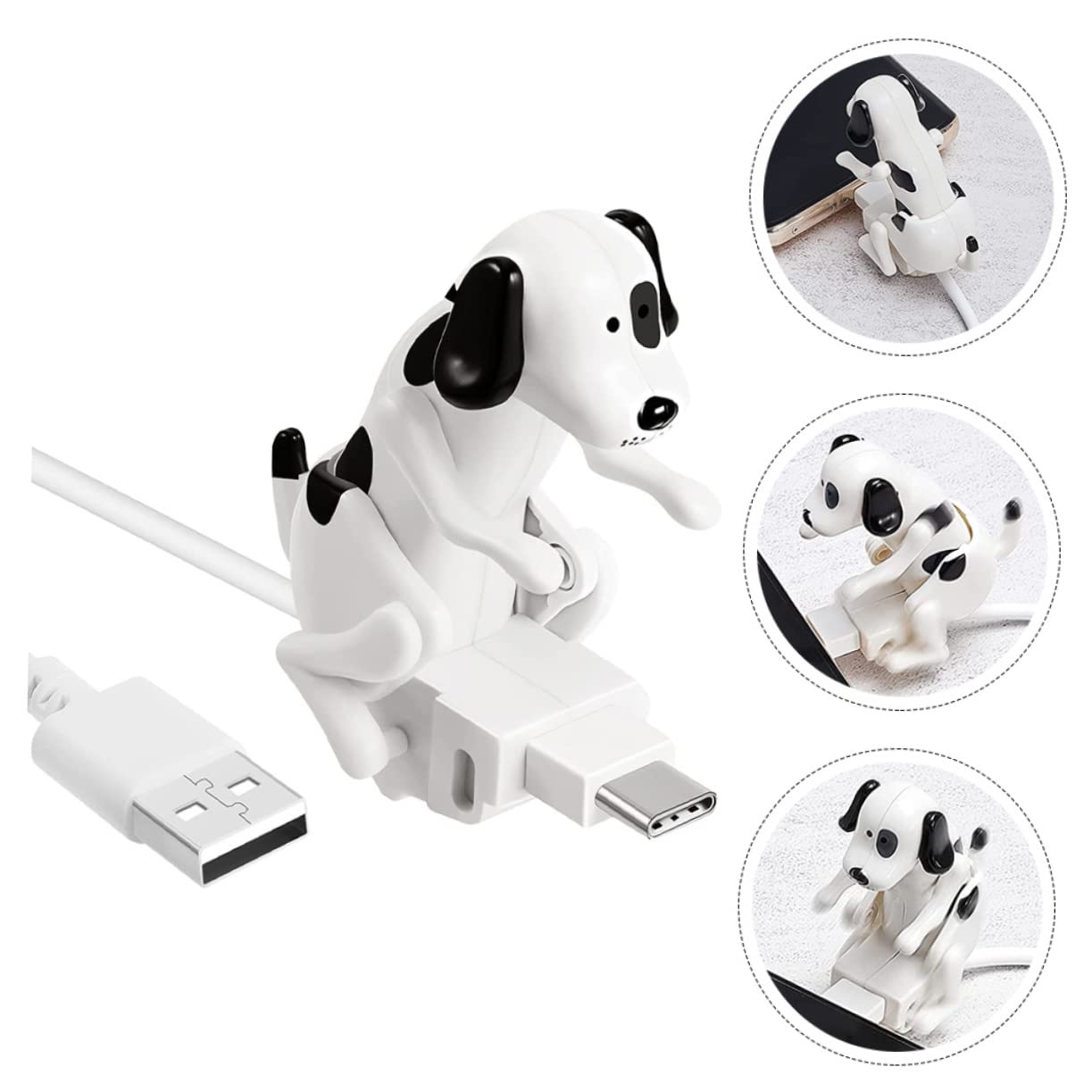 Gadpiparty 5pezzi Cavo Di Ricarica Tipo-c Con Design Divertente Forma Di Cagnolino Accessorio Per Smartphone Cavo Dati Usb Resistente e Creativo Ricarica Veloce e Pratica Per Ufficio e Auto