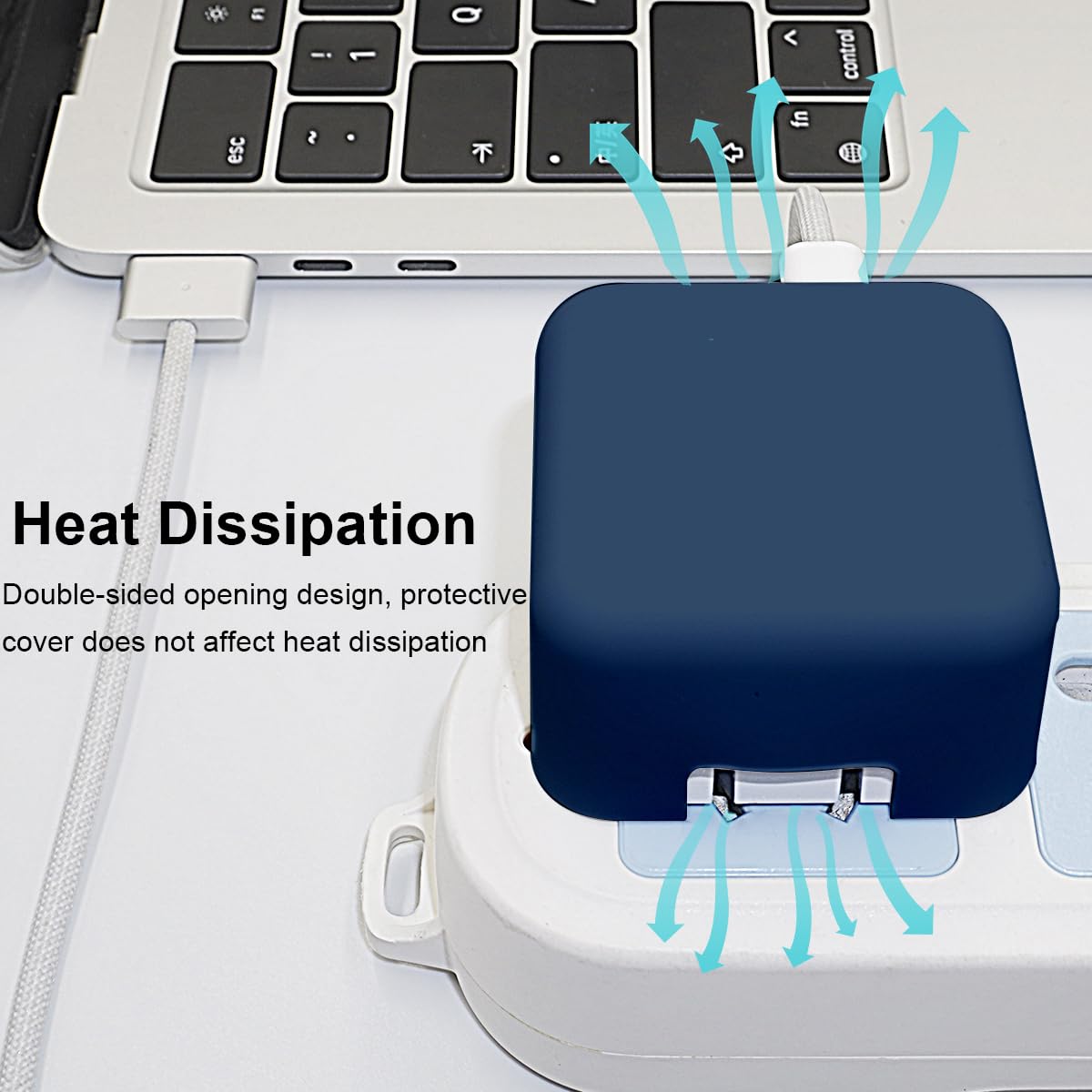 Amazon.co.jp: Seanai MacBook 35Wデュアルポートアダプター用ネイビー
