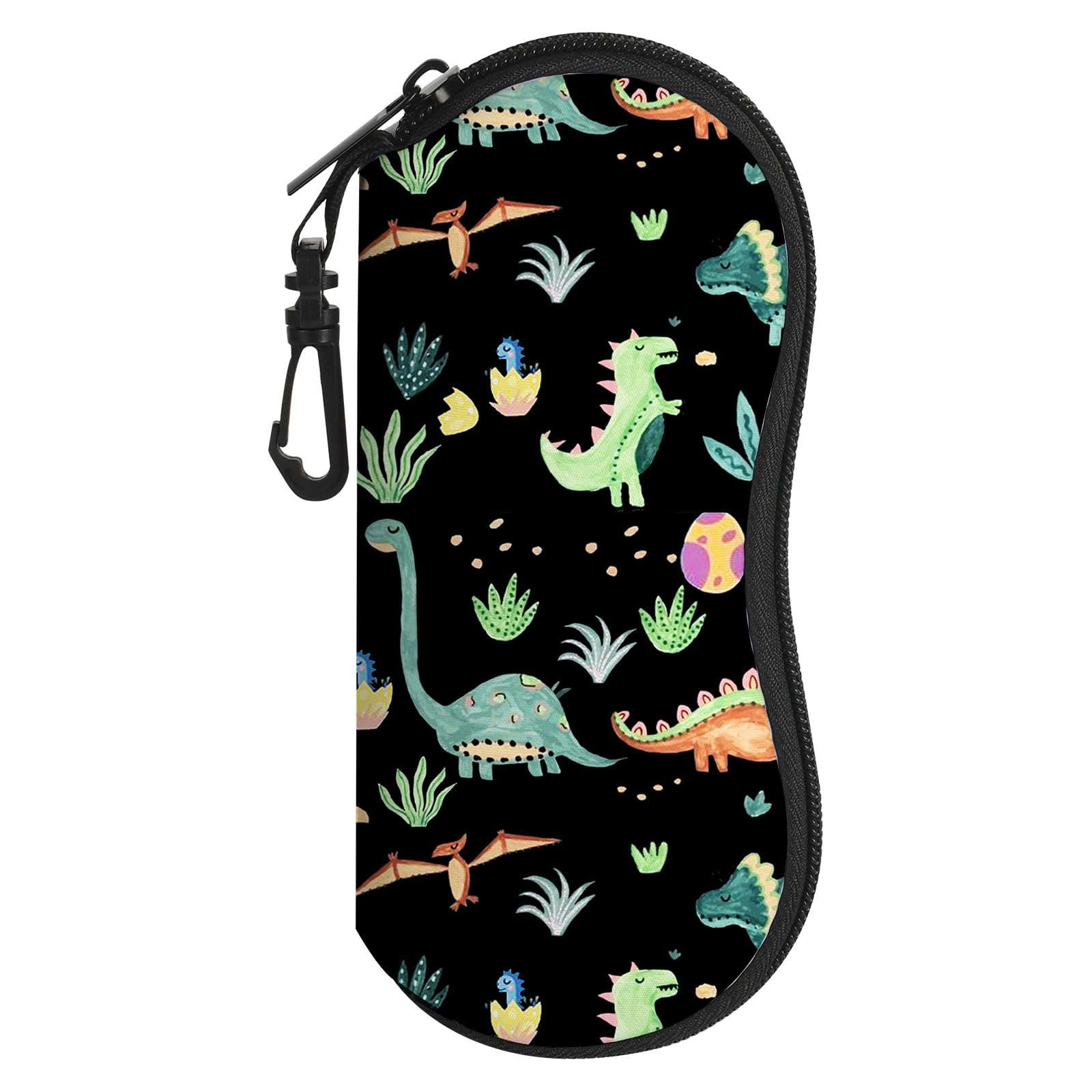 Sunglasses Soft Case, Cute Ultra Light Portable Neoprene Zipper Eyeglass Glasses Case with Belt Clip for Men Women