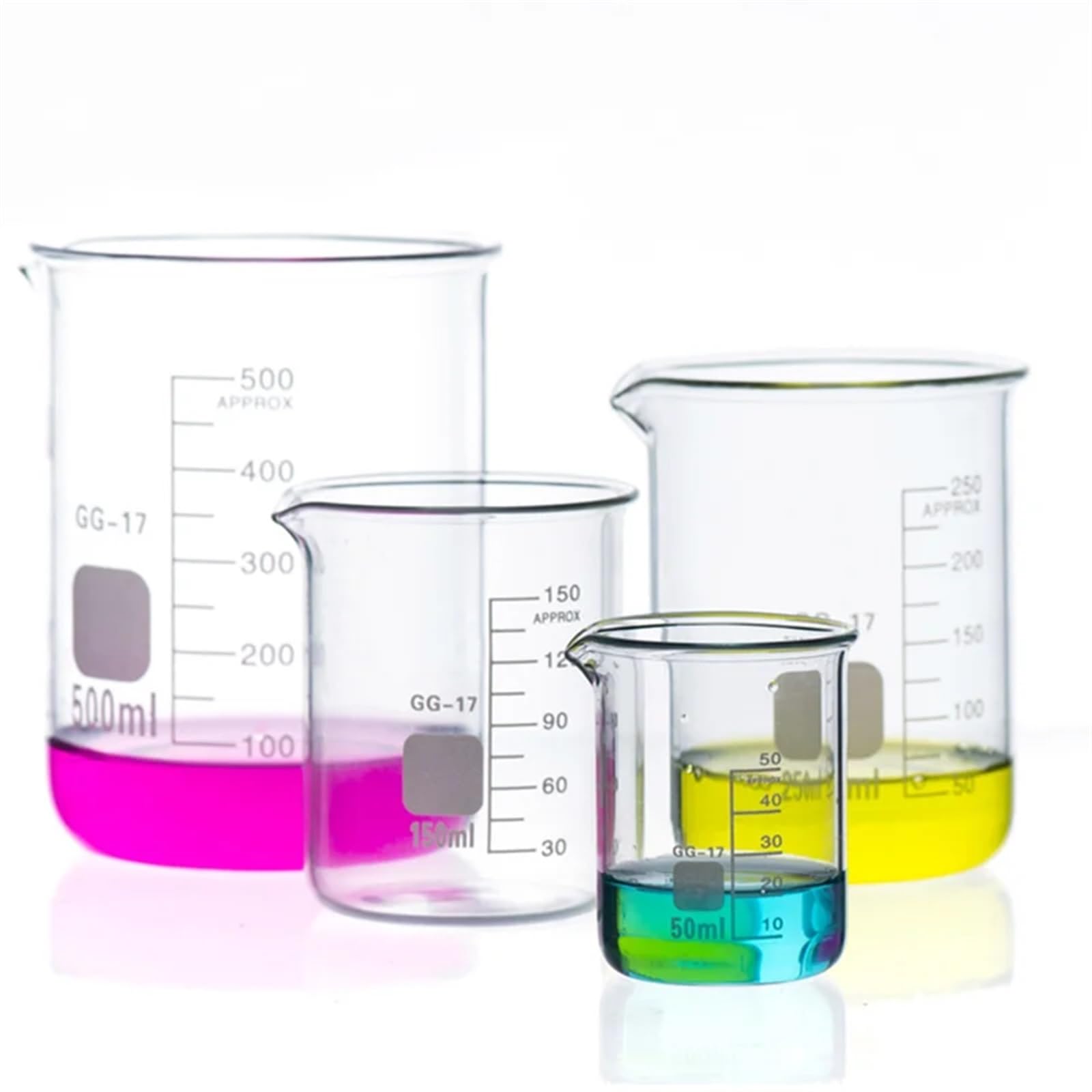 Szklana kolba stożkowa, kolba pomiarowa, 5 ml-250 ml, laboratoryjna zlewka ze szkła borokrzemianowego(10ml 4pcs)