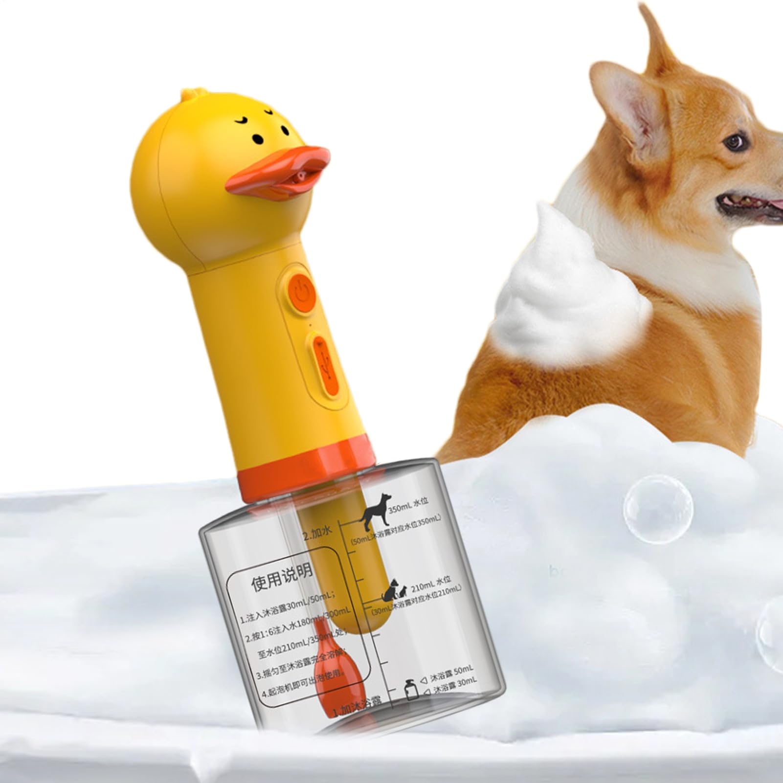 Dispenser Di Shampoo Per Cani | Dispenser Di Schiuma Per Doccia Per Animali Domestici | Dispenser Di Sapone In Schiuma Per Animali Domestici, Schiuma Da Bagno Per Cani, Toelettatura Elettrica Per Anim