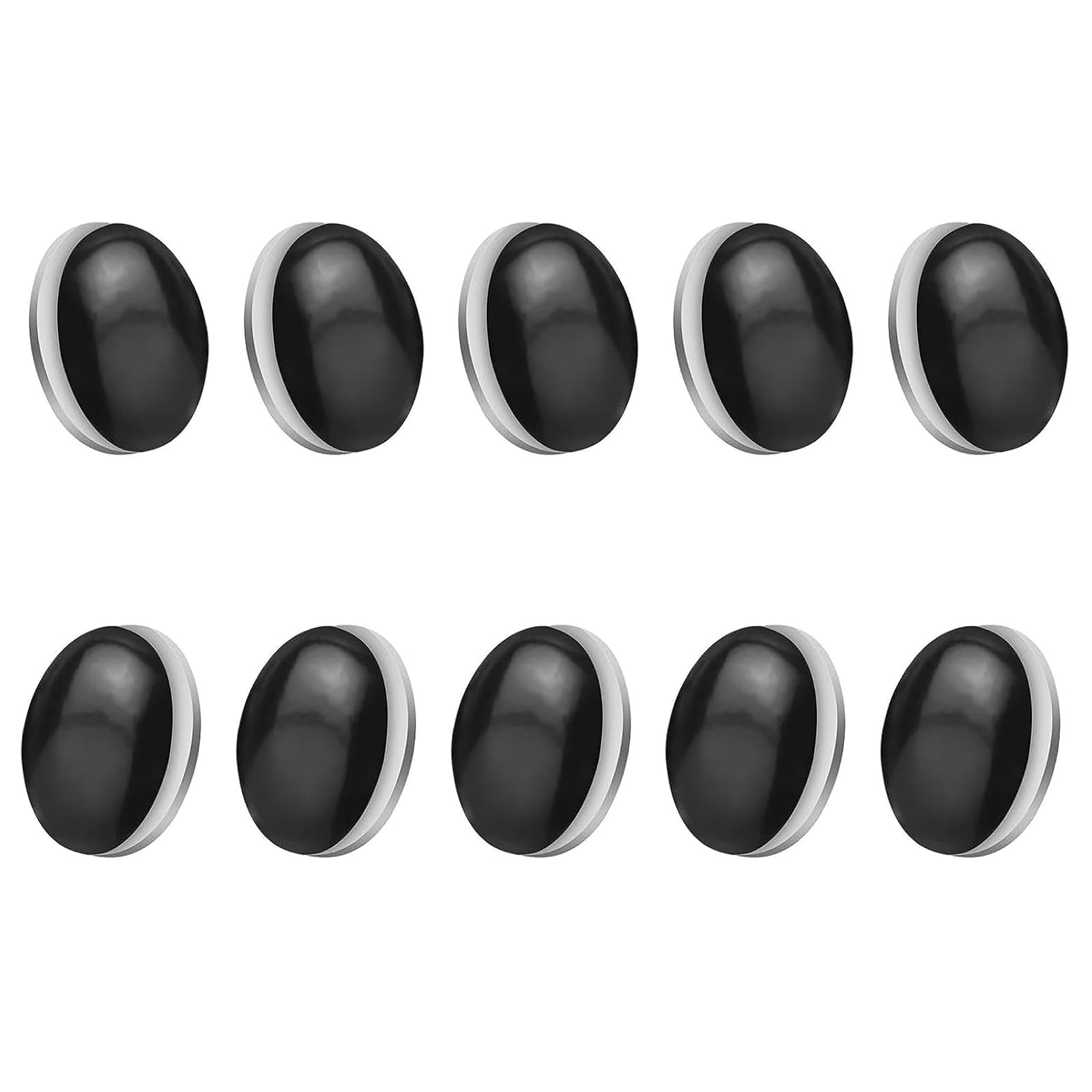 Mekalero Black 10Pcs Magnet Buckle Shower Curtains Weights Waterproof Clip Round Magnet Buckle For Fridge Tablecloth Clip