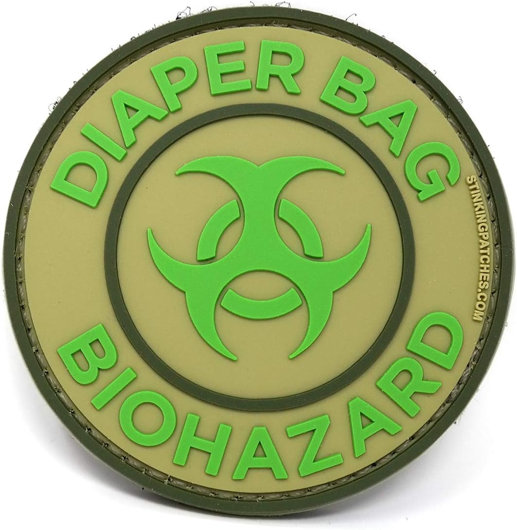 Tactical Diaper Bag Biohazard PVC Tactical Hook and Loop Patch | Funny and Practical