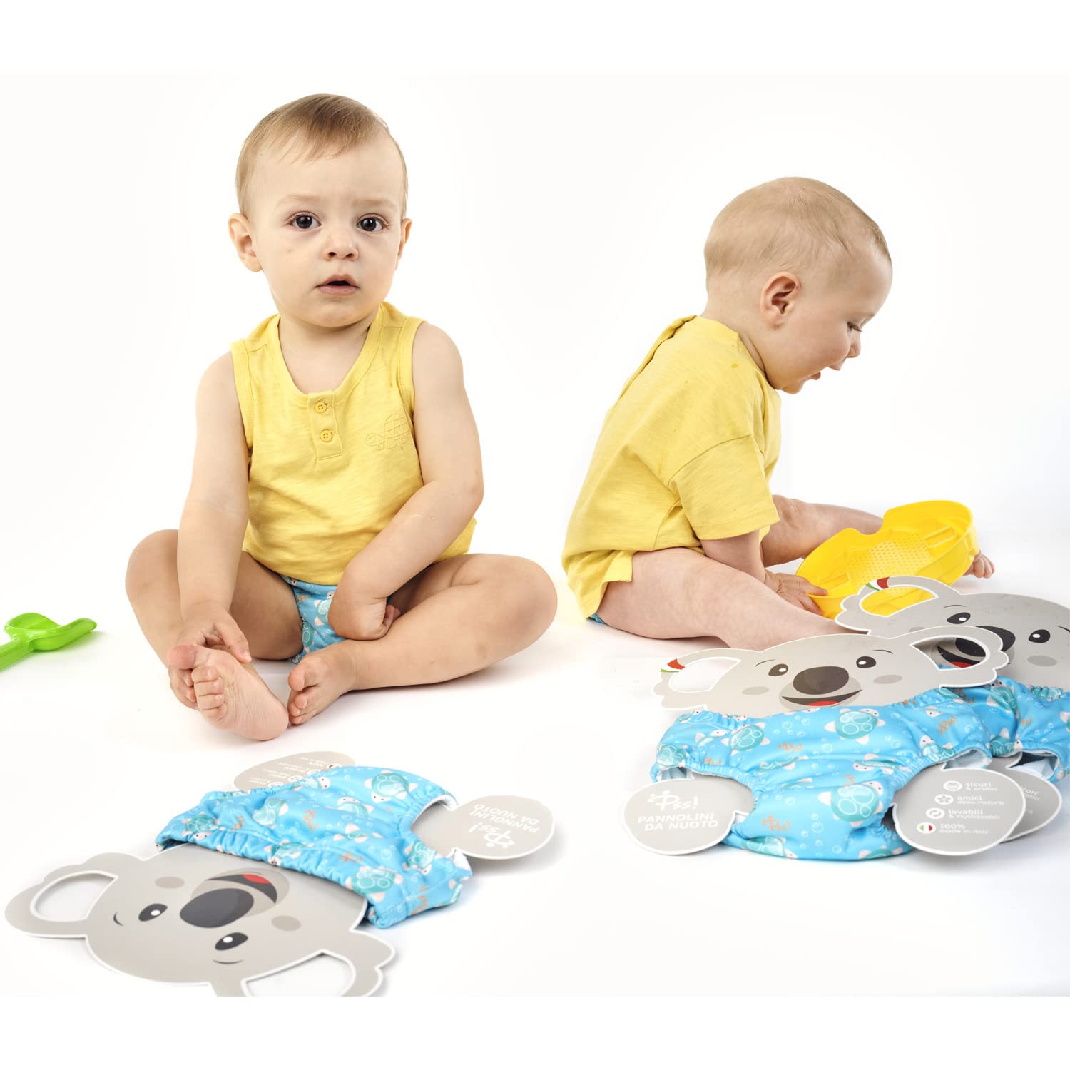 Pannolino per bambini per l'acqua Little Turtles Taglia M 3-8 kg Riutilizzabile Impermeabile Unisex 1 Pezzo