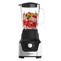 Taurus – Frullatore a Caraffa Magnum Press 1500 | 1500W | Caraffa in Vetro 1,5L | 2 Velocità + Turbo | Lame Inox 4 Fili | Tritaghiaccio | Blocco di Sicurezza | Acciaio Inox