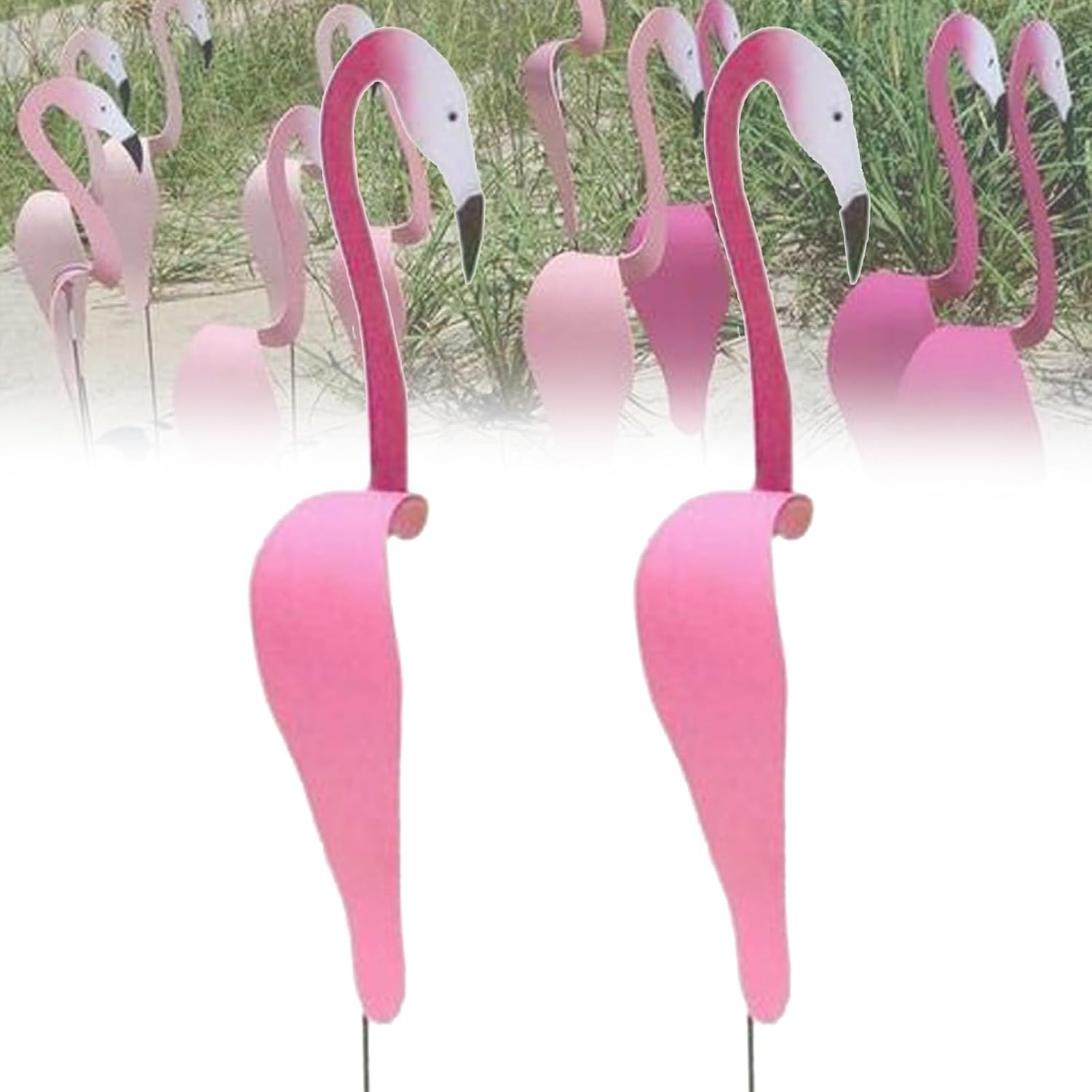 Florida Dancing Birds Garden Metal Art,Flamingo Yard Decorations