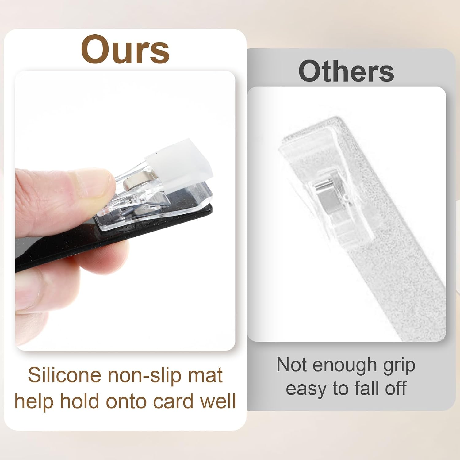 oruola 3PCS Card Grabber for Long Nails, Acrylic Credit Card Clip for Long Nails, Unisex Cute Cards Grabbers ATM Keychain,for Birthdays, Anniversaries, and to Protect Nail, Black image 3