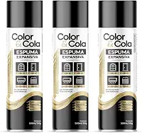 Espuma Expansiva Selante Vedante Reparo Acustivo Preenchimento Uso Geral PU Profissional 500ml Com aplicador - Kit 3 Unidades